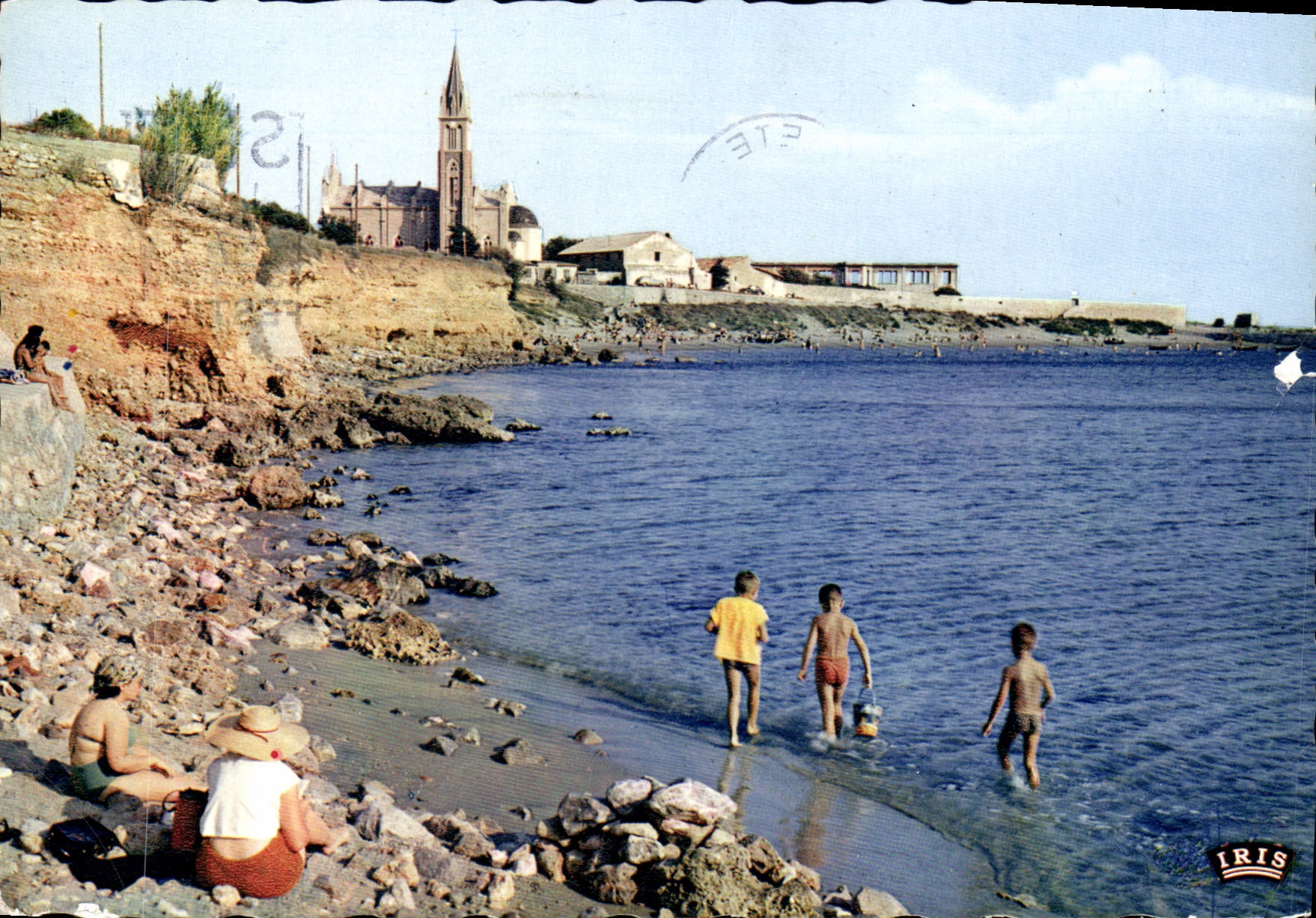 MODERN CARD Sete Beach And Eglise Of the Cornice