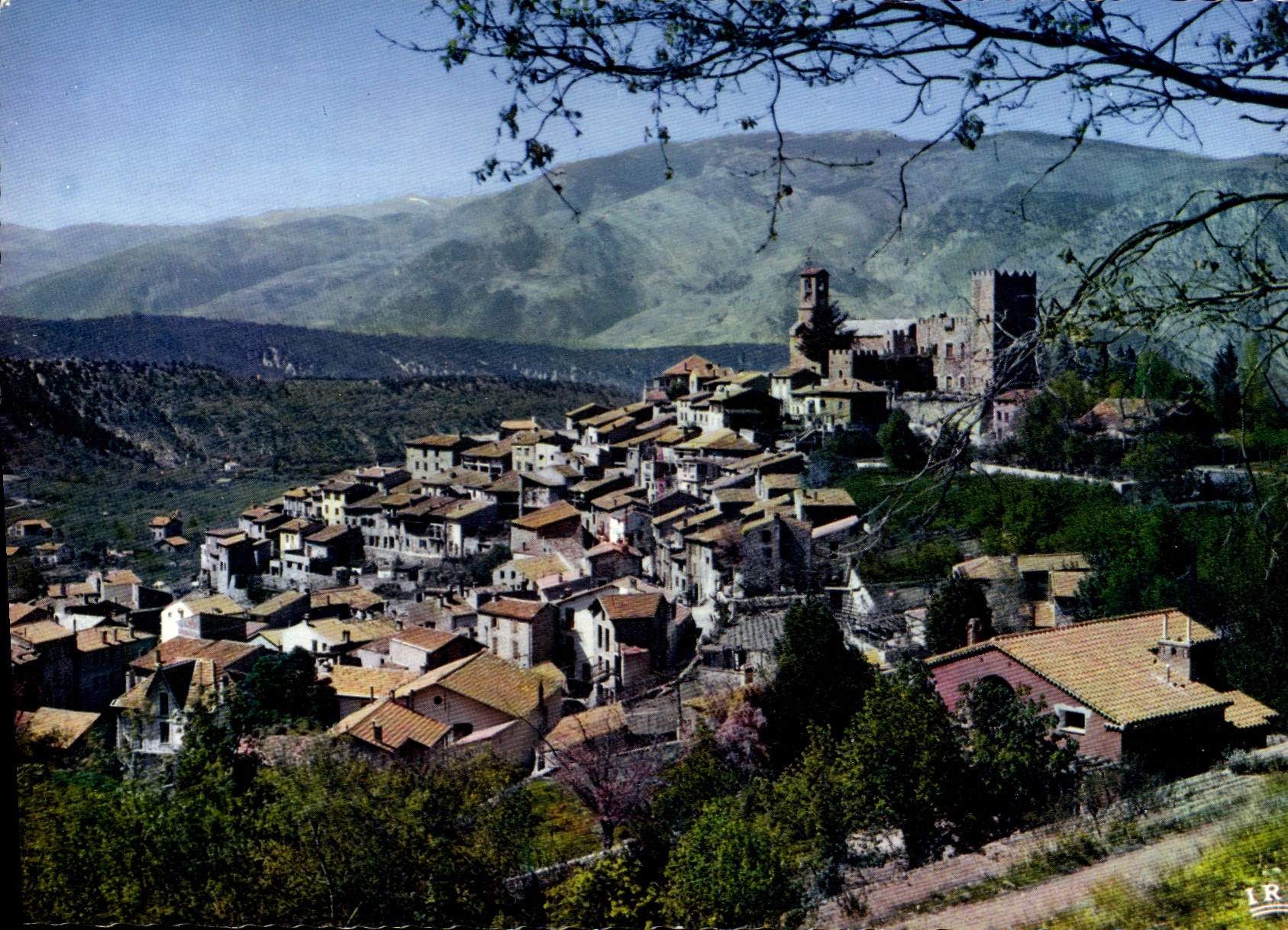 MODERN CARD Vernet Les Bains the Old Village Dominates By the Castle And the Church Notre Dame Del Puig