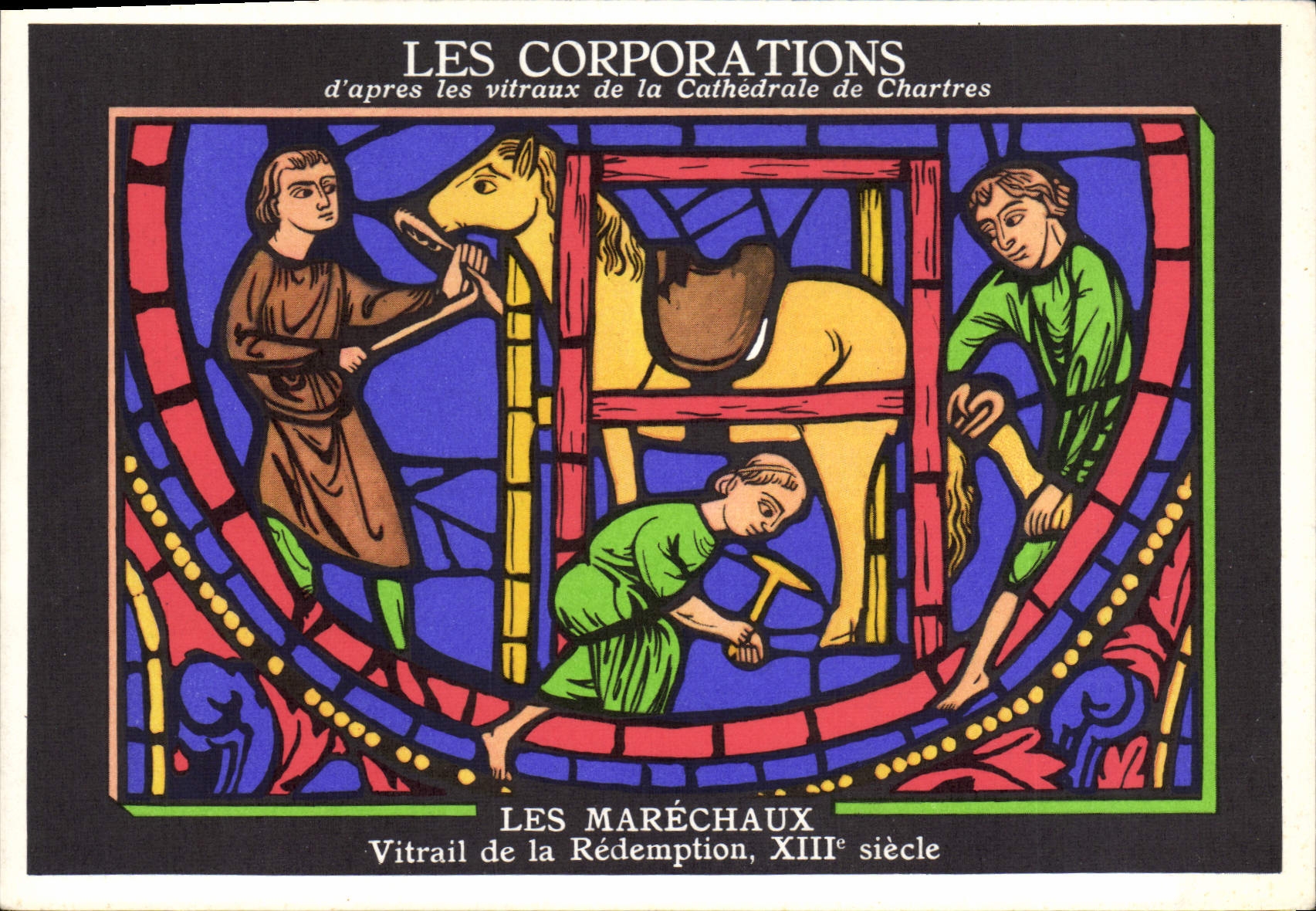 CPA Les Corporations D'Apres Les Vitraux De La Cathedrale De Chartres Les marechaux
