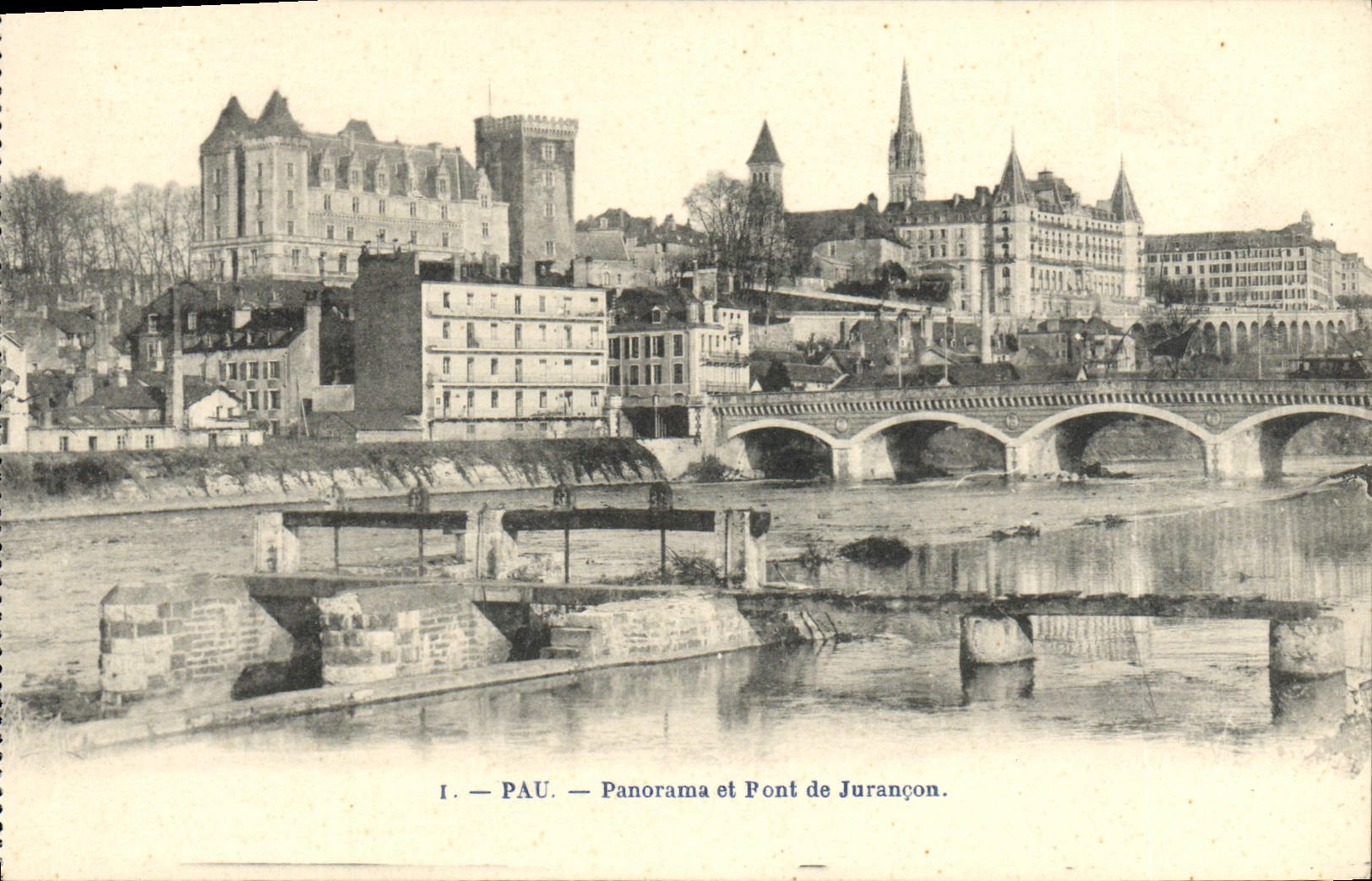 CPA Pau Panorama Et Pont De Jurancon