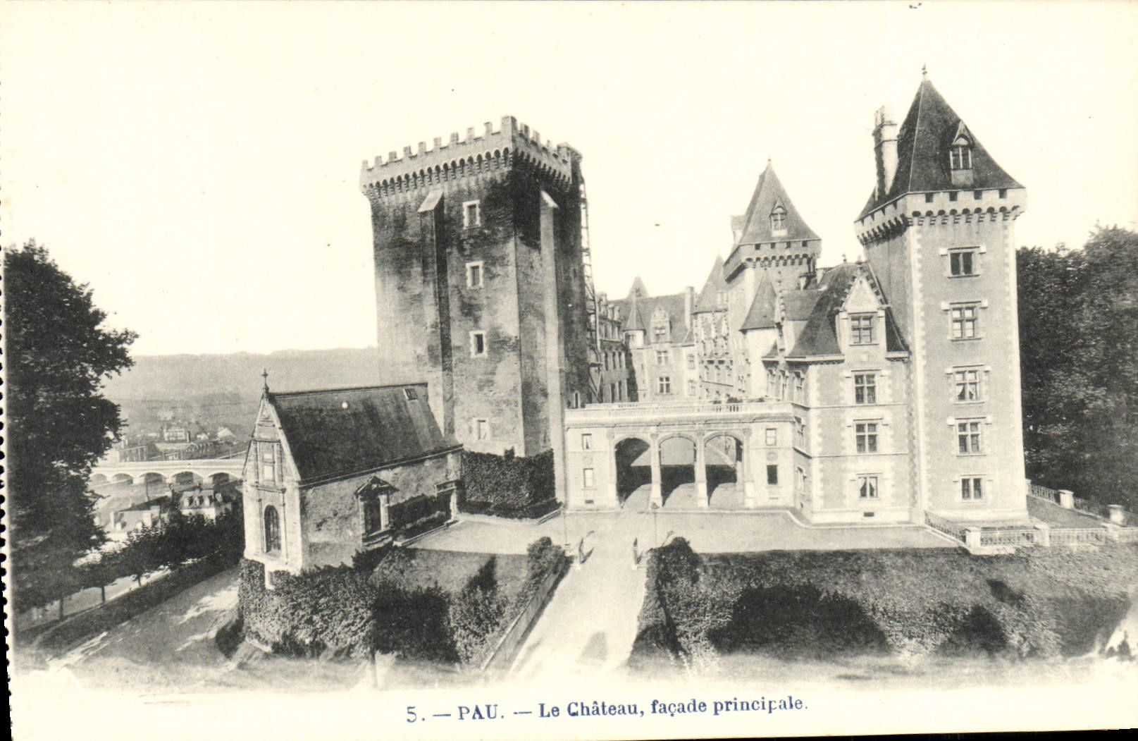 CPA Pau Le Chateau Facade Principale