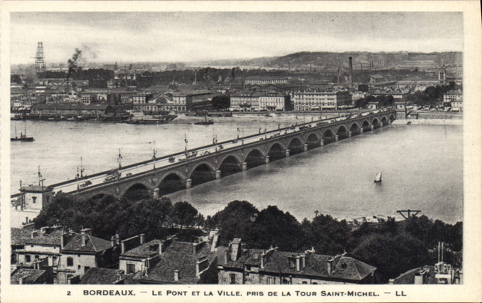 CPA Bordeaux Le Pont De La Ville Pris De La Tour Saint Michel