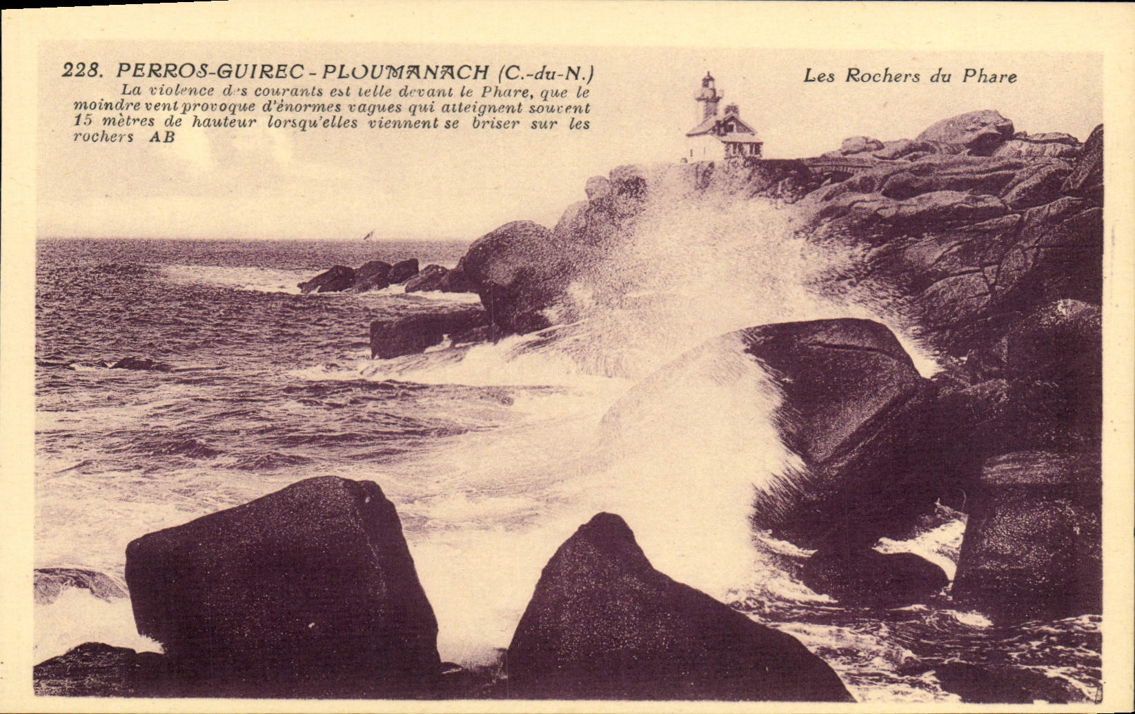 CPA Perros Guirec Ploumanach Les Rochers Du Phare