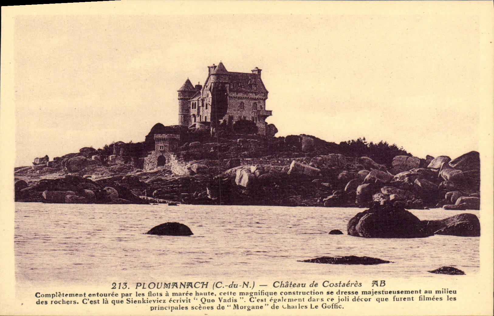 CPA Ploumanach Chateau De Costaeres 