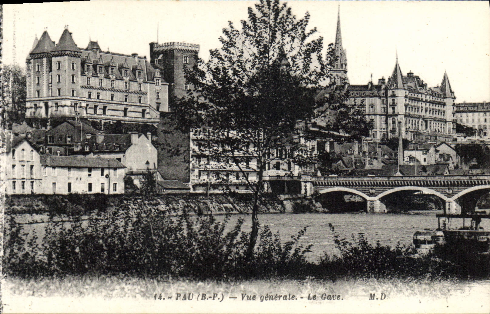 CPA Pau Vue Generale Le Gave