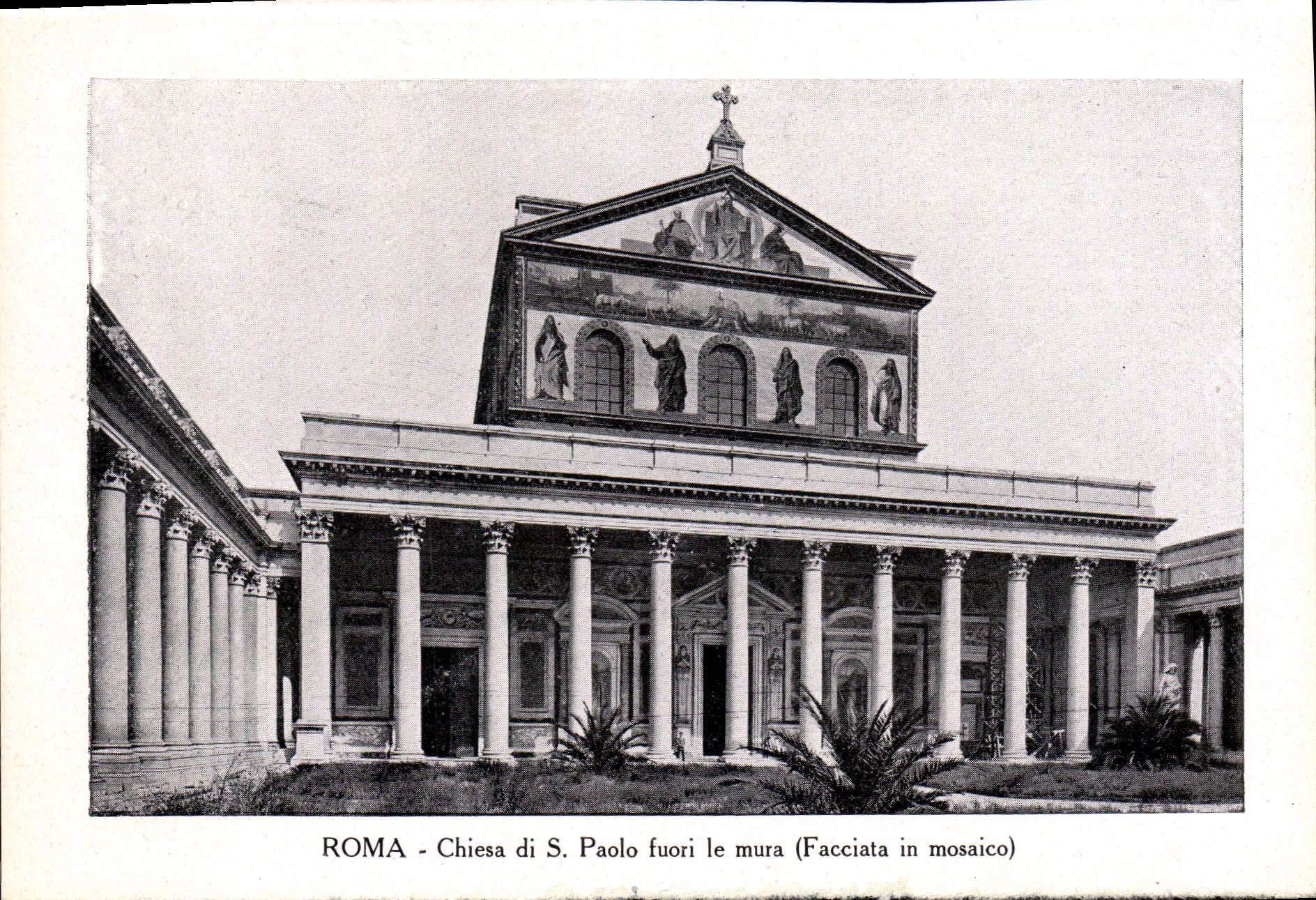La POSTAL Roma Chiesa Di S Pablo Fuori de la VENDIMIA lo emparedó