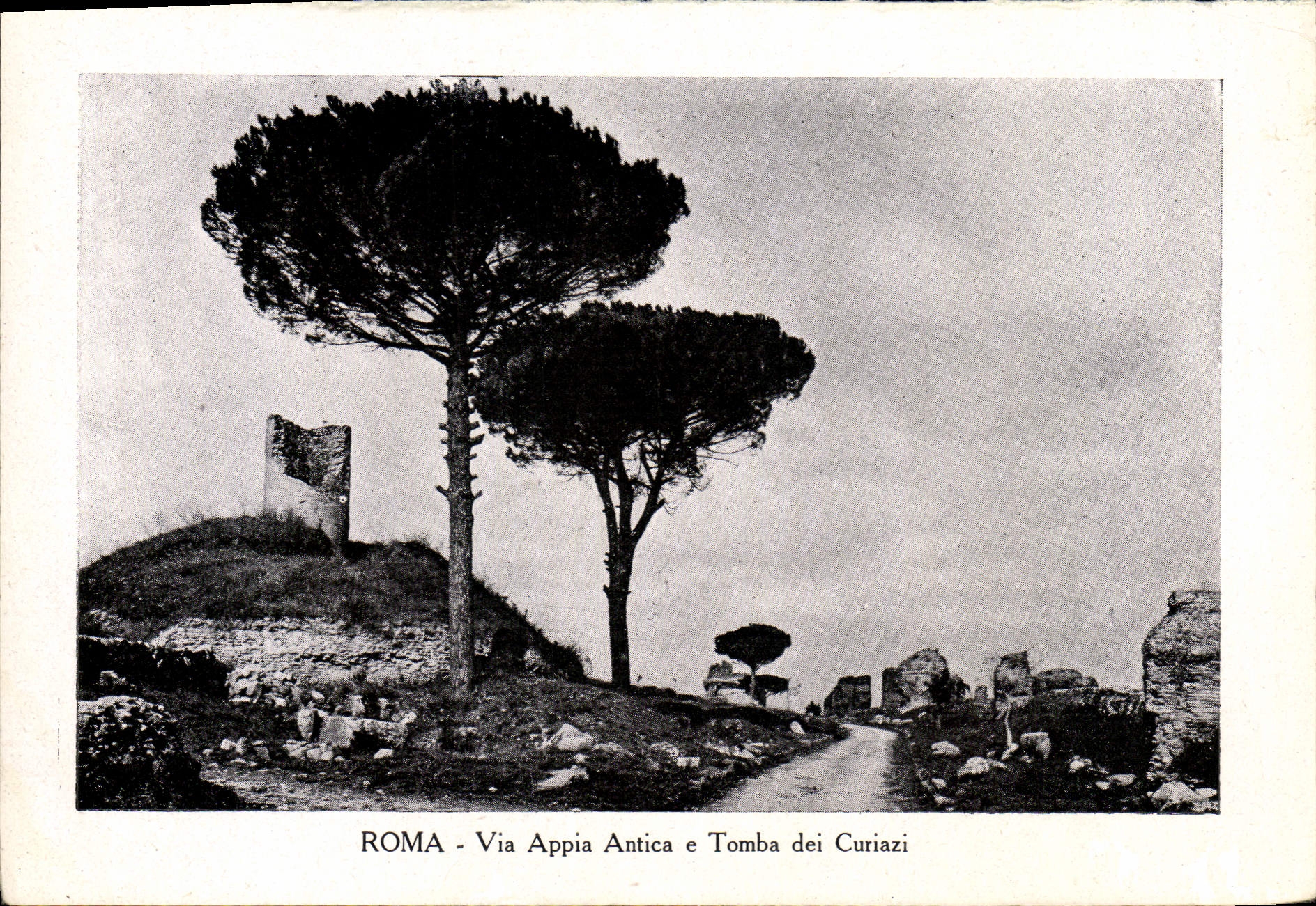 La POSTAL Roma de la VENDIMIA vía Appia Antica E cayó Dei Curiazi