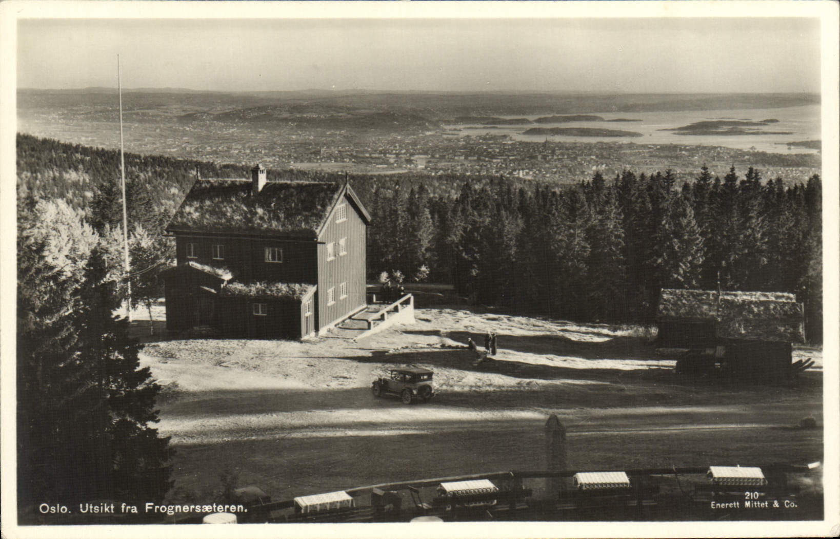 VINTAGE POSTCARD Oslo Utsikt FRA Frognersoeteren