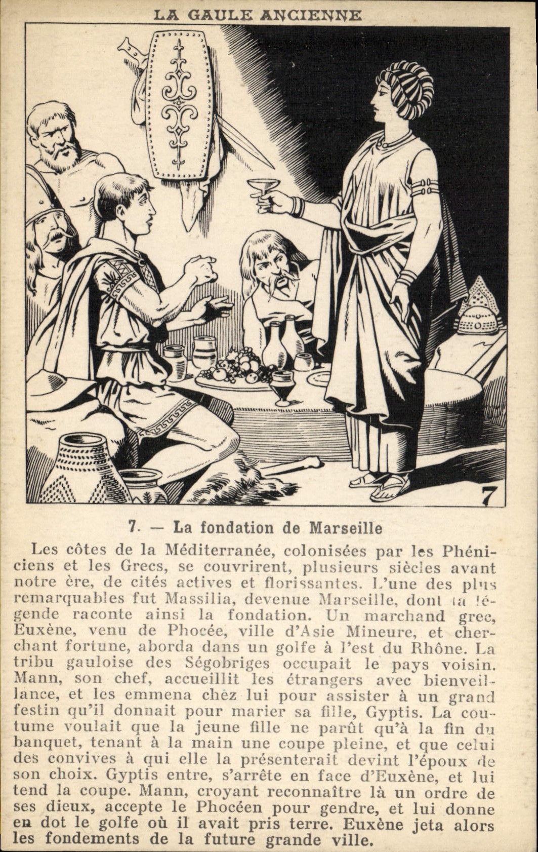 VINTAGE POSTCARD Gaulle old the foundation of Marseilles