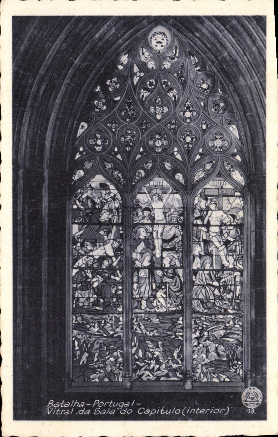 CPA Batalha Portugal Vitral da Sala do Capitulo
