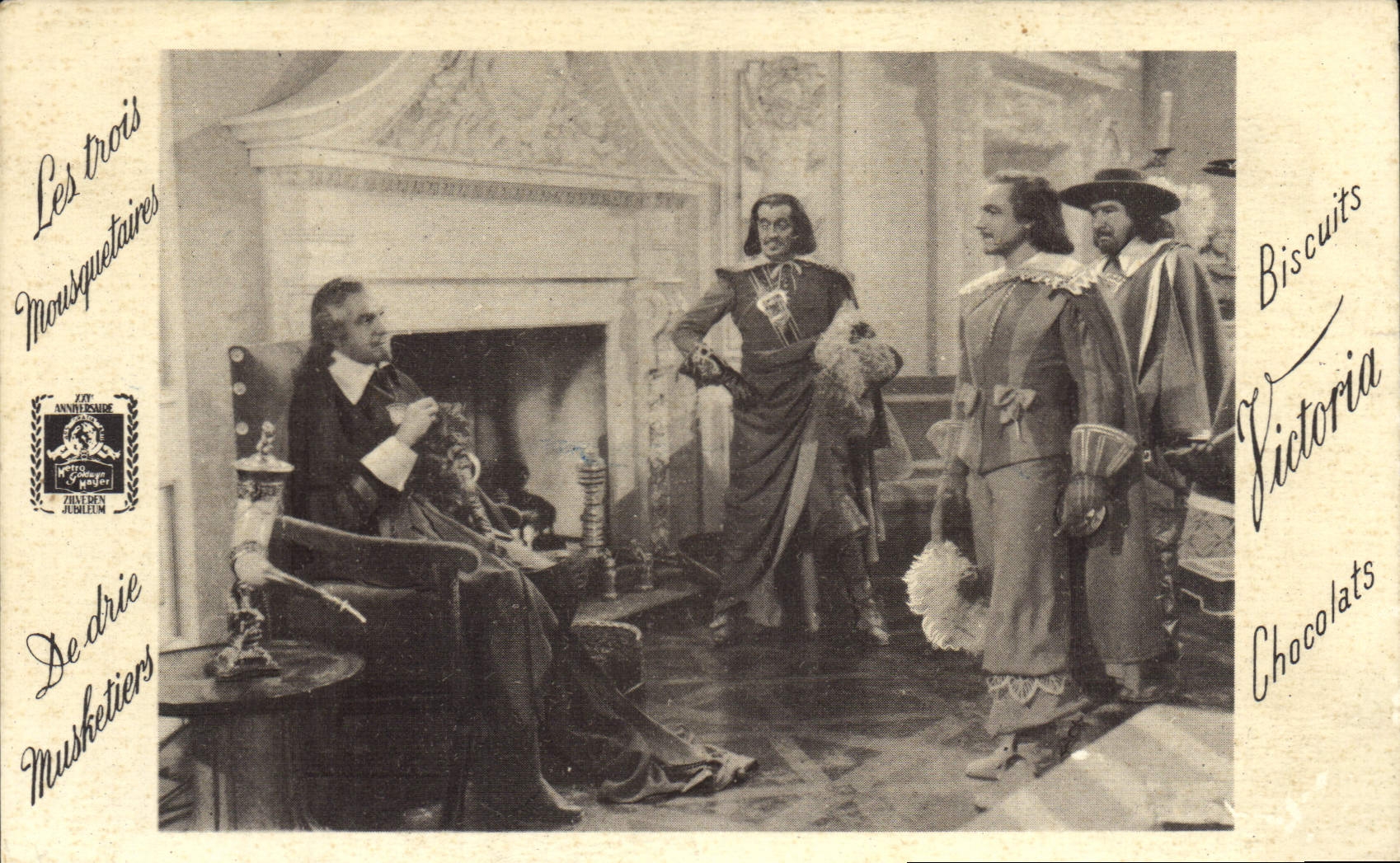 VINTAGE POSTCARD Cookies Pictoria Chocolates the Three Dumas Musketeers