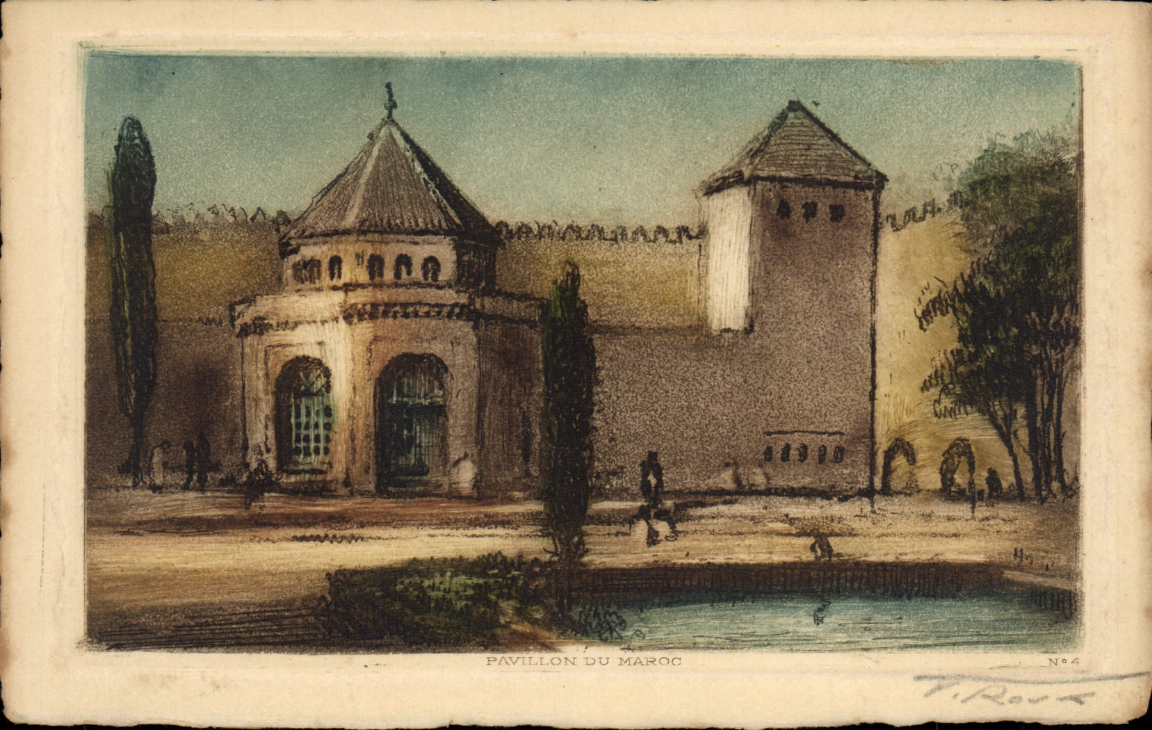 VINTAGE POSTCARD House of Morocco