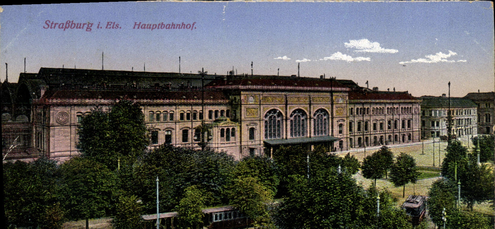 POSTAL Estrasburgo Hauptbahnhof de la VENDIMIA