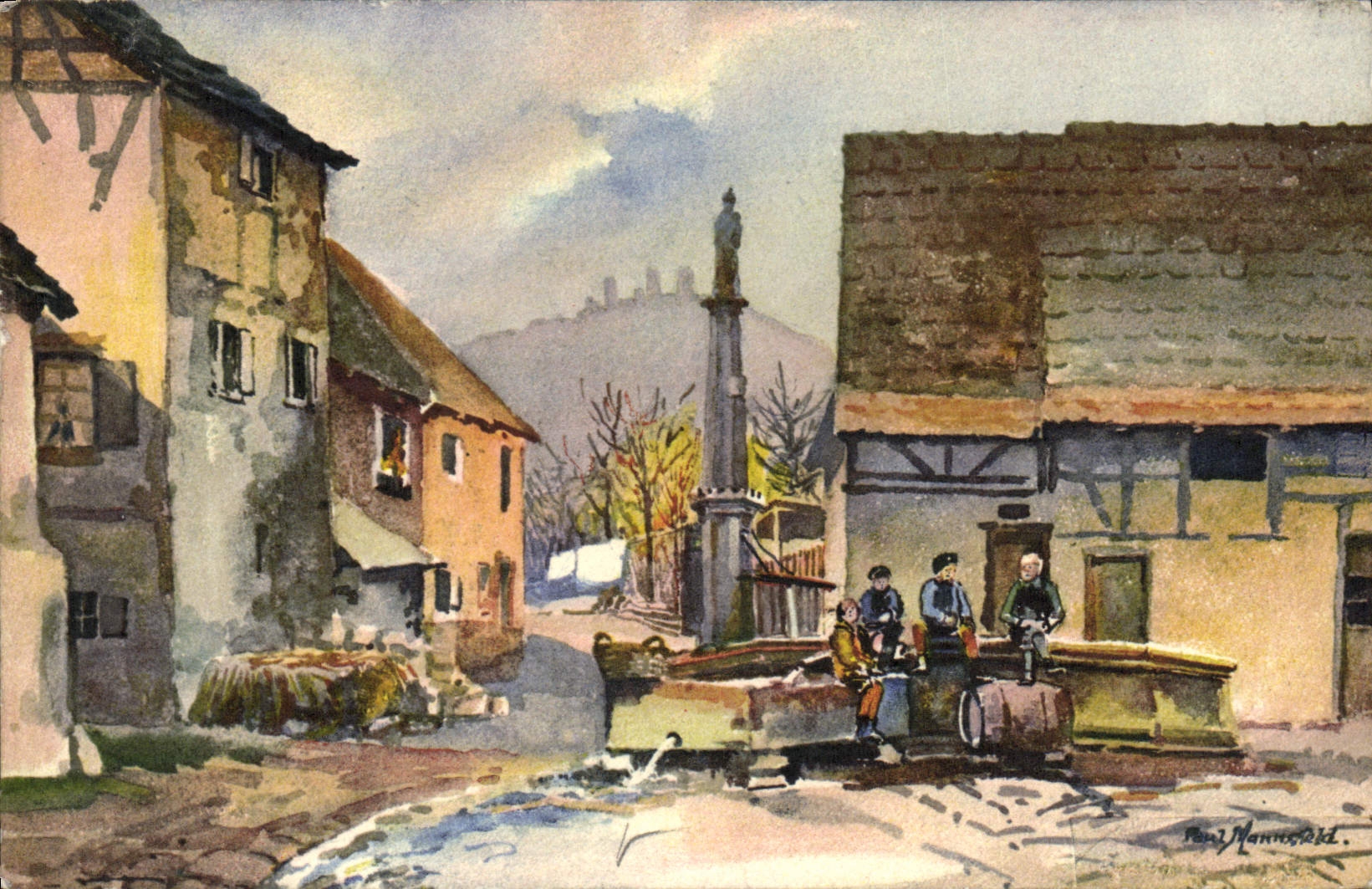 POSTAL Eguisheim de la VENDIMIA