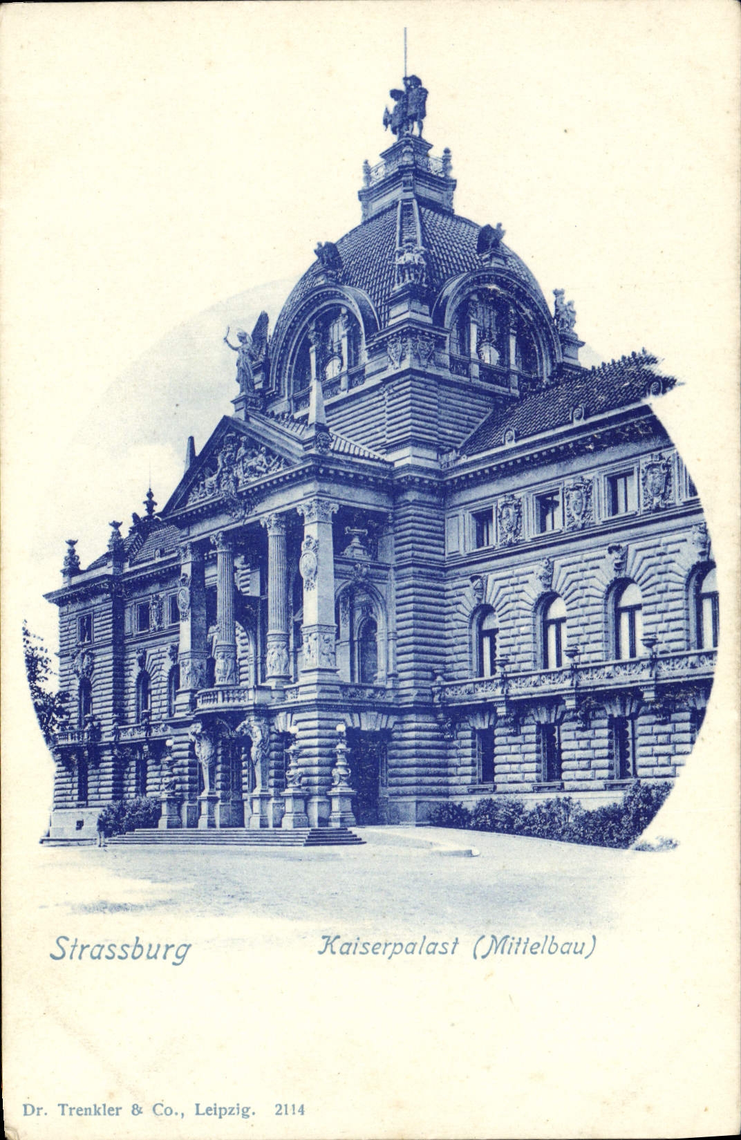 POSTAL Strassburg Kaiserpalast de la VENDIMIA