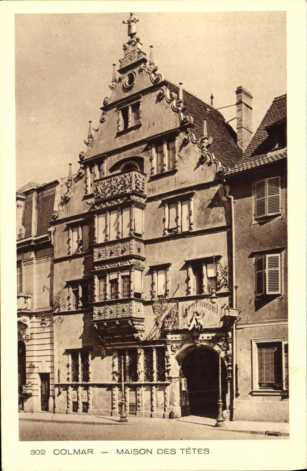 CPA Colmar Maison Des Tetes