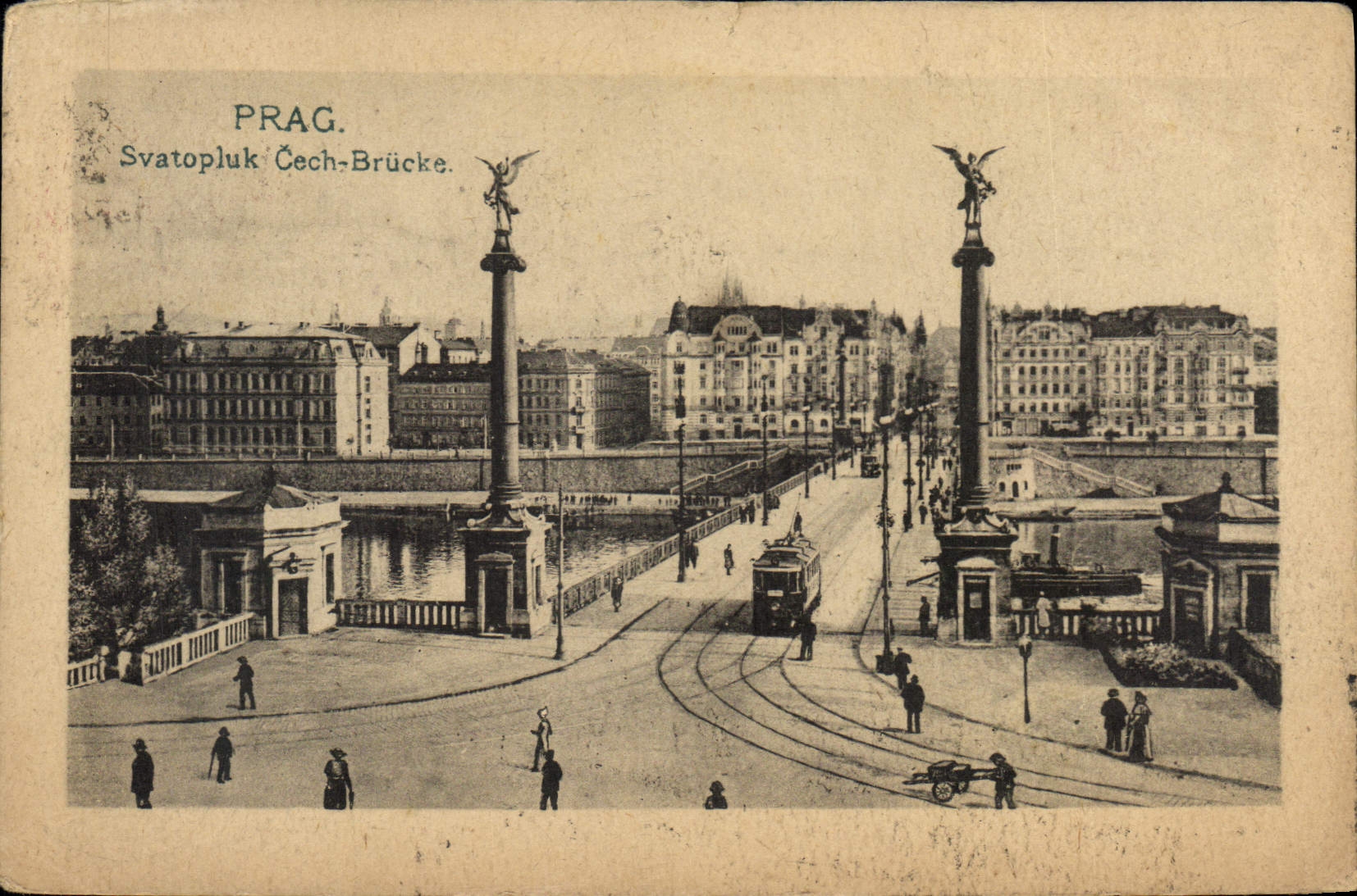 POSTAL Prag Savtopluk Cech Brucke de la VENDIMIA