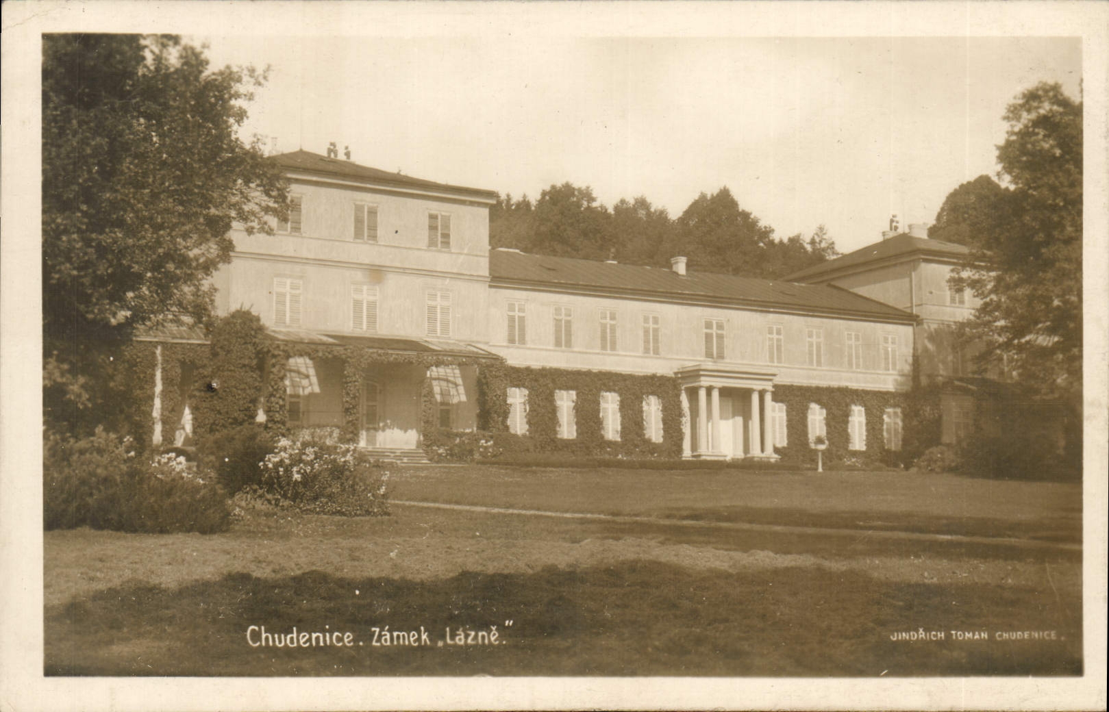 POSTAL Chudenice Zamek Lazne de la VENDIMIA