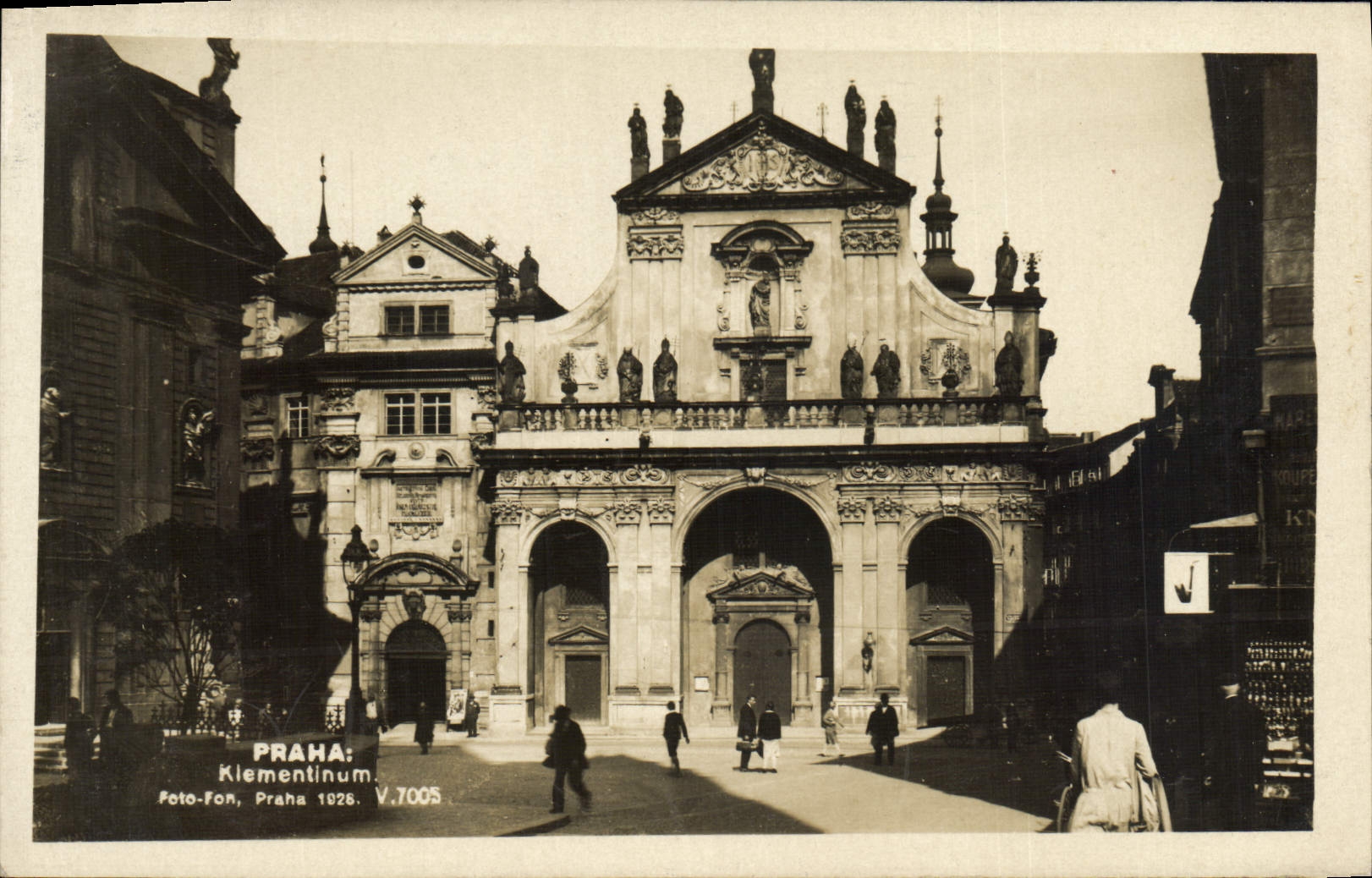 POSTAL Praga Klementium de la VENDIMIA