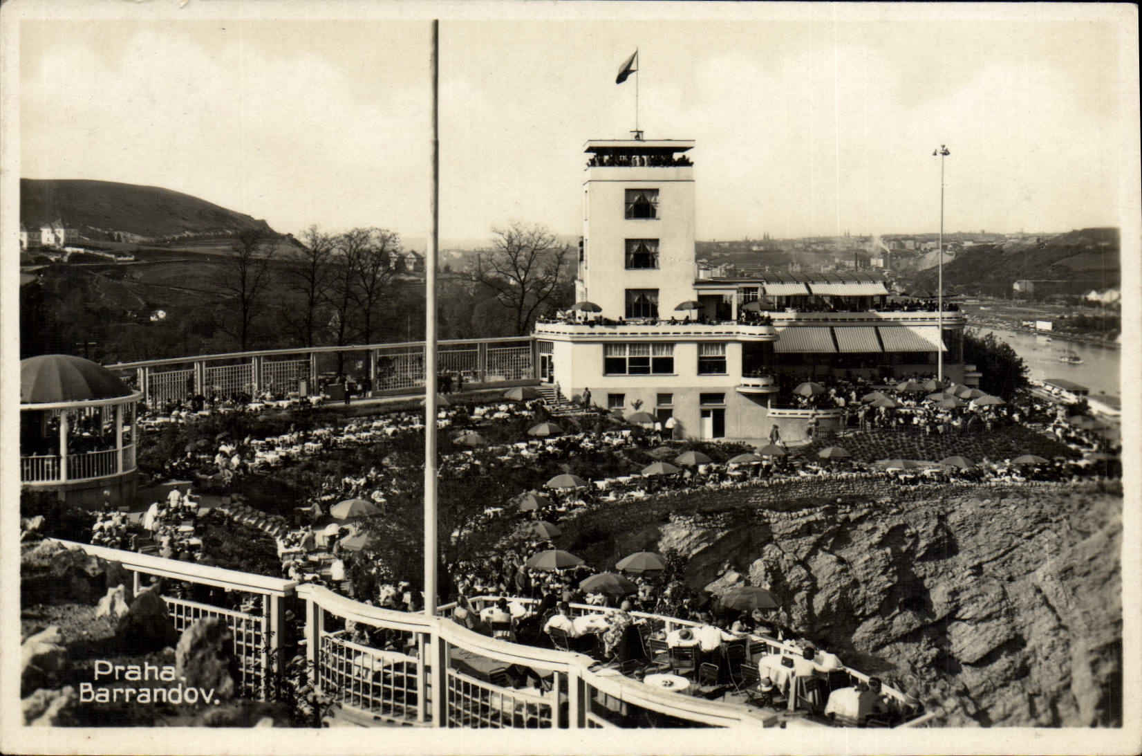 POSTAL Praga Barrandov de la VENDIMIA