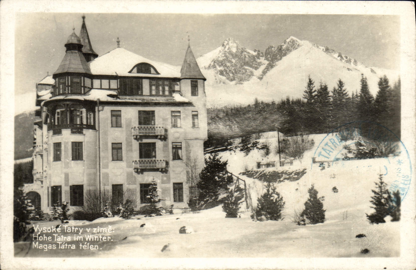 POSTAL Vysoke Tatry v Zime de la VENDIMIA