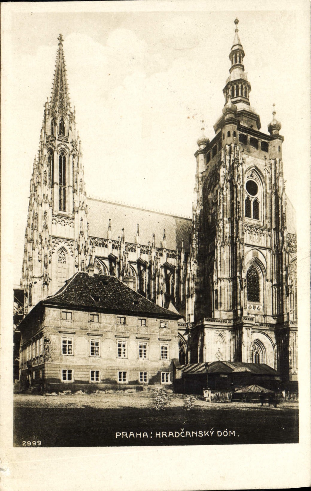 Dom de Praga Hradcansky de la POSTAL de la VENDIMIA