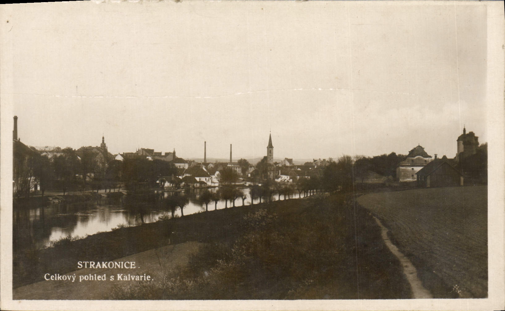 CPA Strakonice Celkovy Pohled S Kalvarie