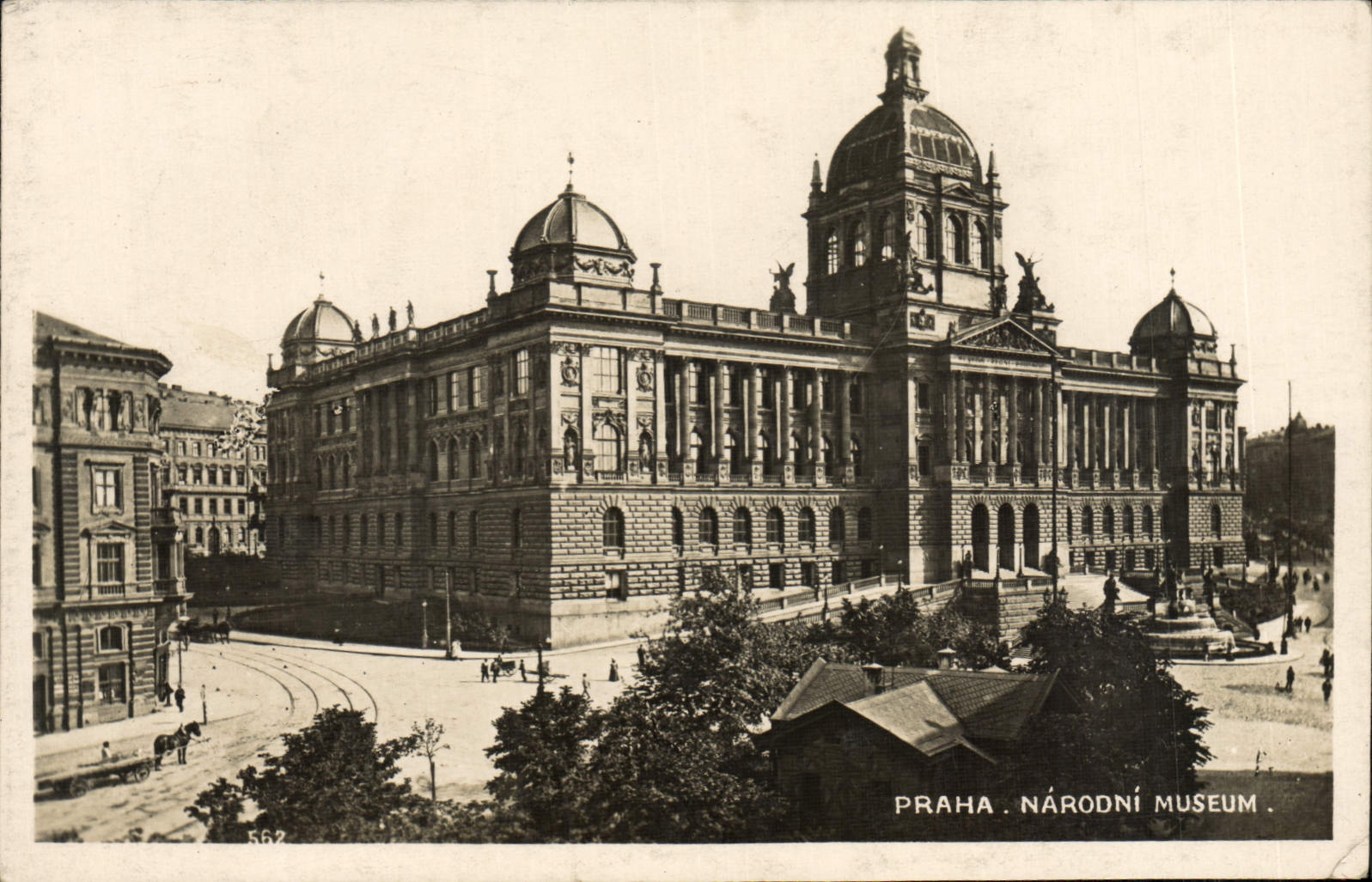 Museo de Praga Narodni de la POSTAL de la VENDIMIA