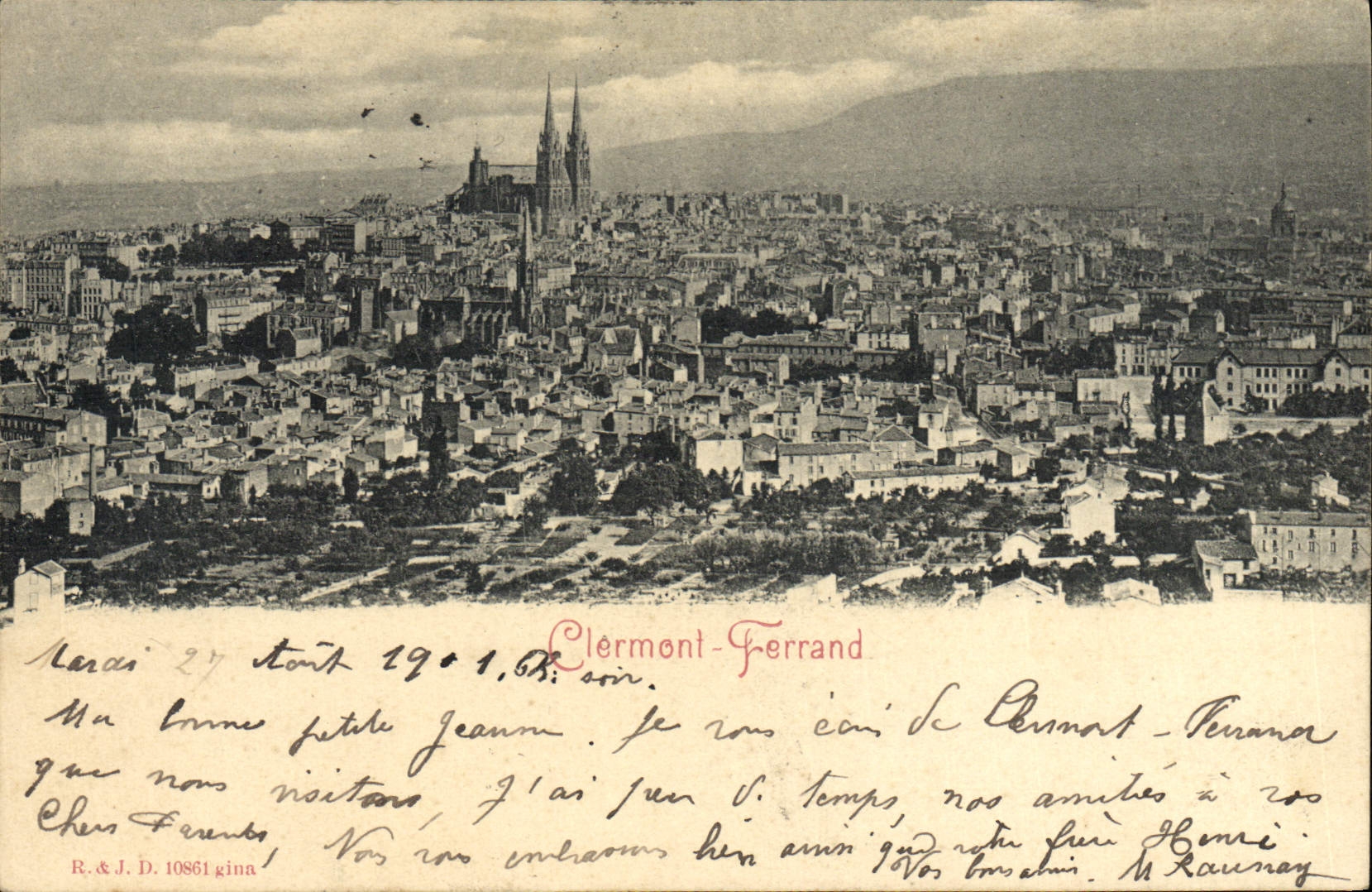 POSTAL Clermont-Ferrand de la VENDIMIA