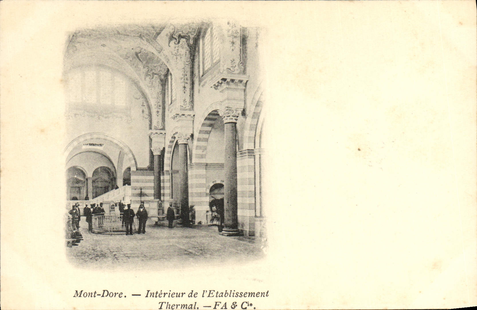 VINTAGE POSTCARD Mont Gilds Interior Hydropathic establishment