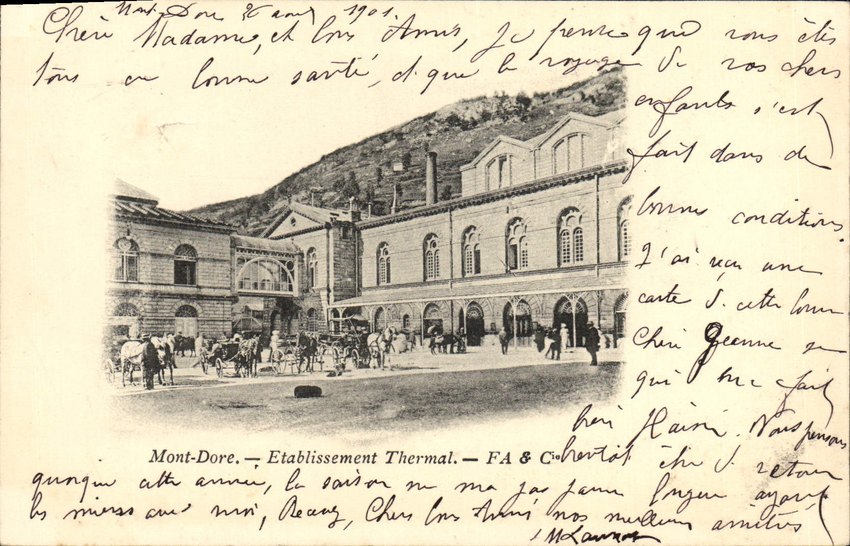 VINTAGE POSTCARD Mont Gilds Hydropathic establishment