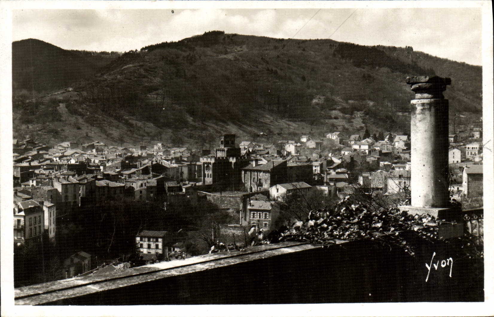 VINTAGE POSTCARD Soft Royat France the Old city Seen Of the Paradise