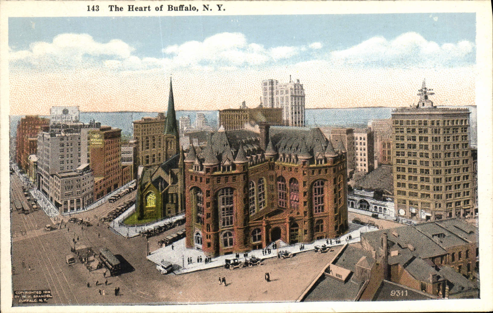 VINTAGE POSTCARD Buffalo The Heart