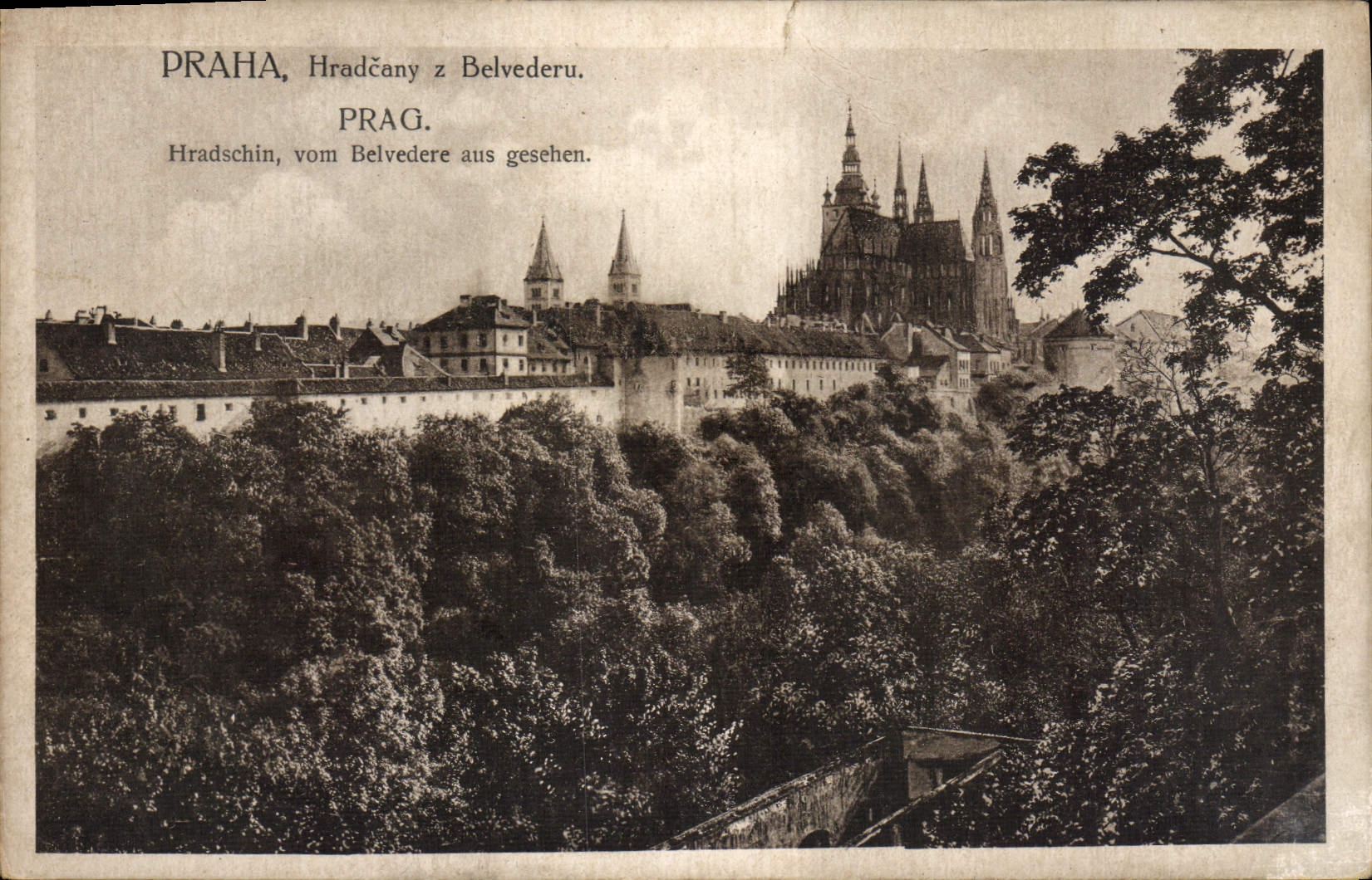 CPA Praha Hradceny z Belvederu 