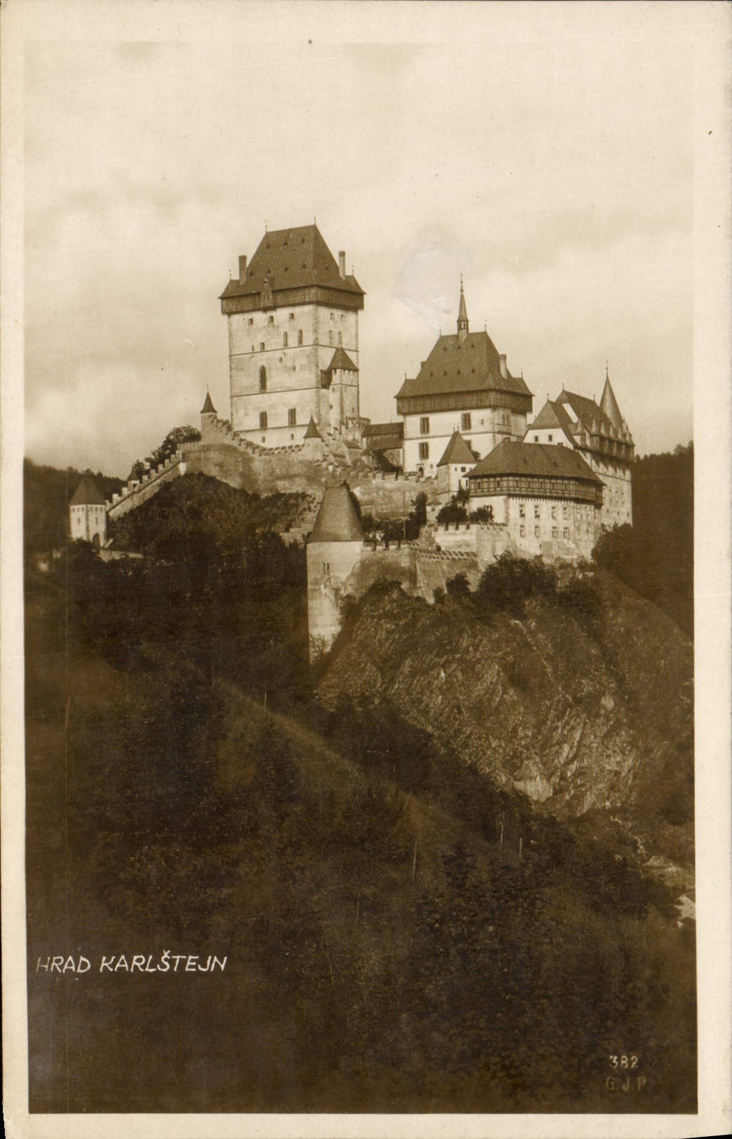 POSTAL Hrad Karlstejn de la VENDIMIA