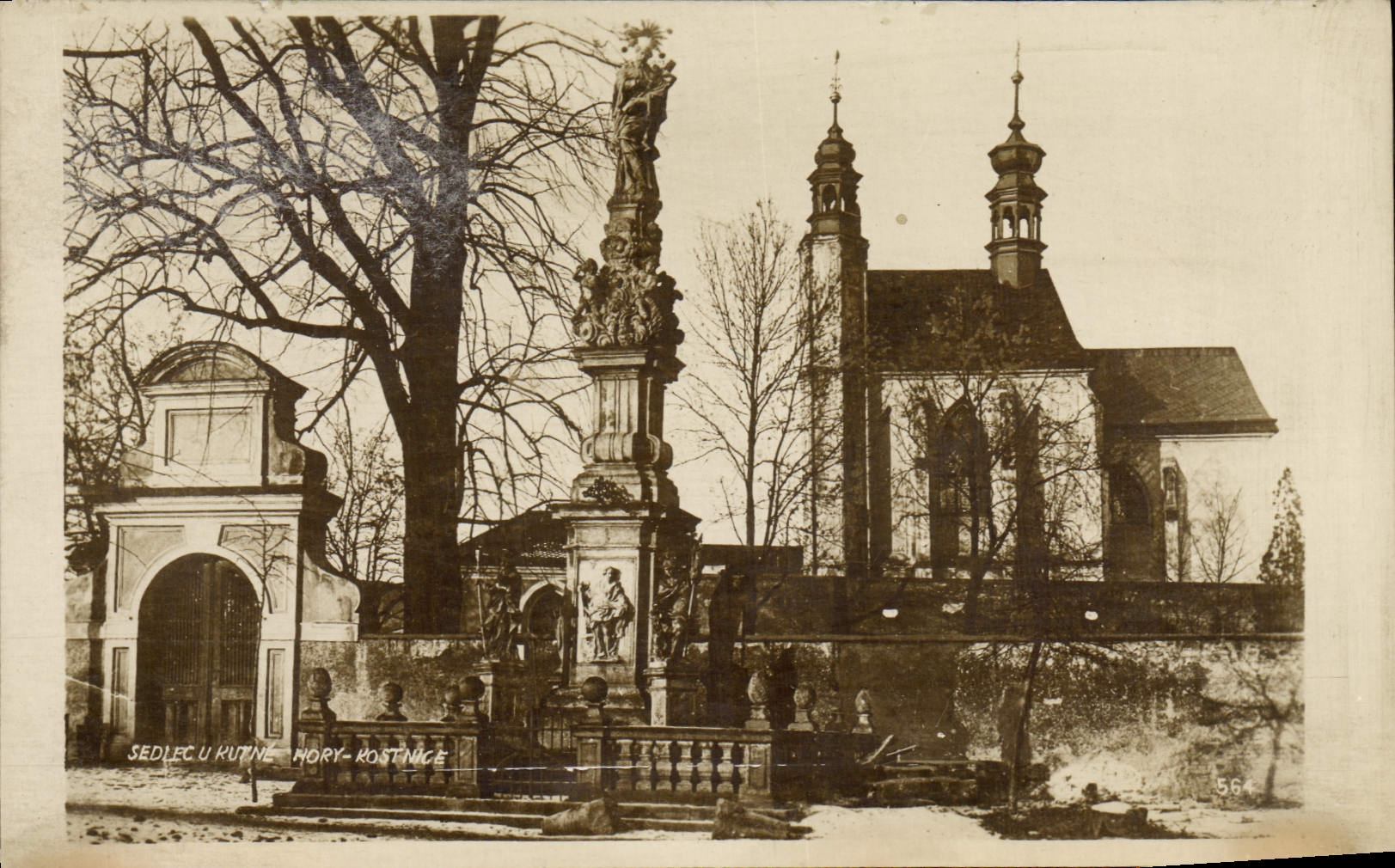 POSTAL Sedlecu Kutine Kostnice fuerte de la VENDIMIA