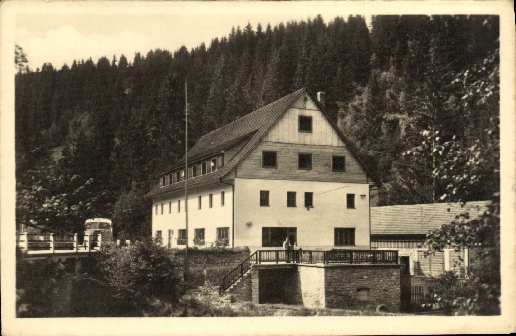 VINTAGE POSTCARD Srni Rejstejn Zotavovna Roh Bystrina