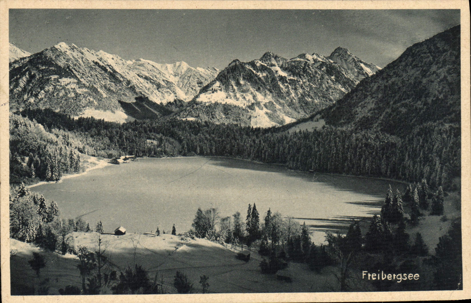 VINTAGE POSTCARD Freibergsee EIB Oberstdorf