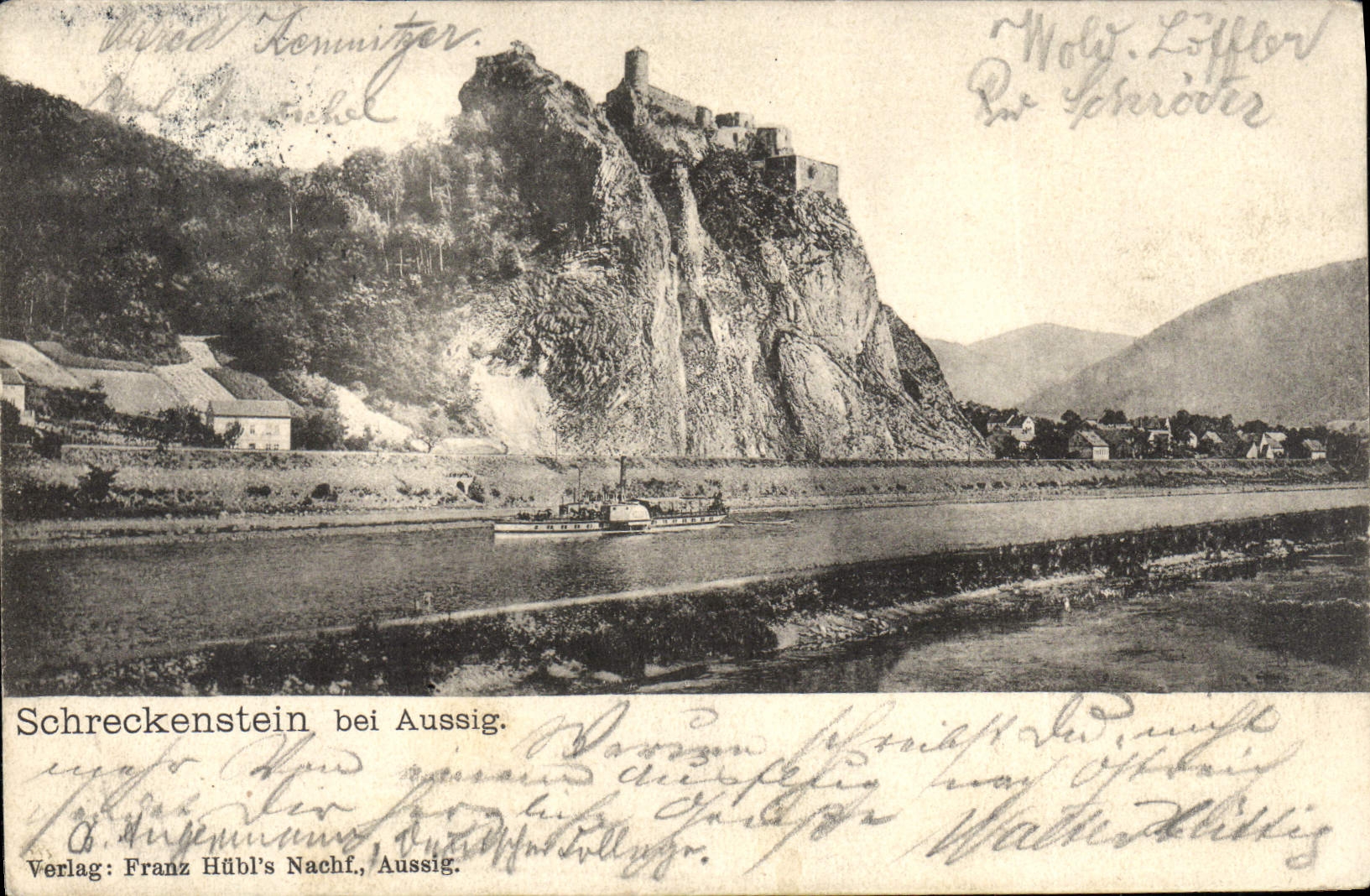 POSTAL Schreckenstein EIB Aussig de la VENDIMIA