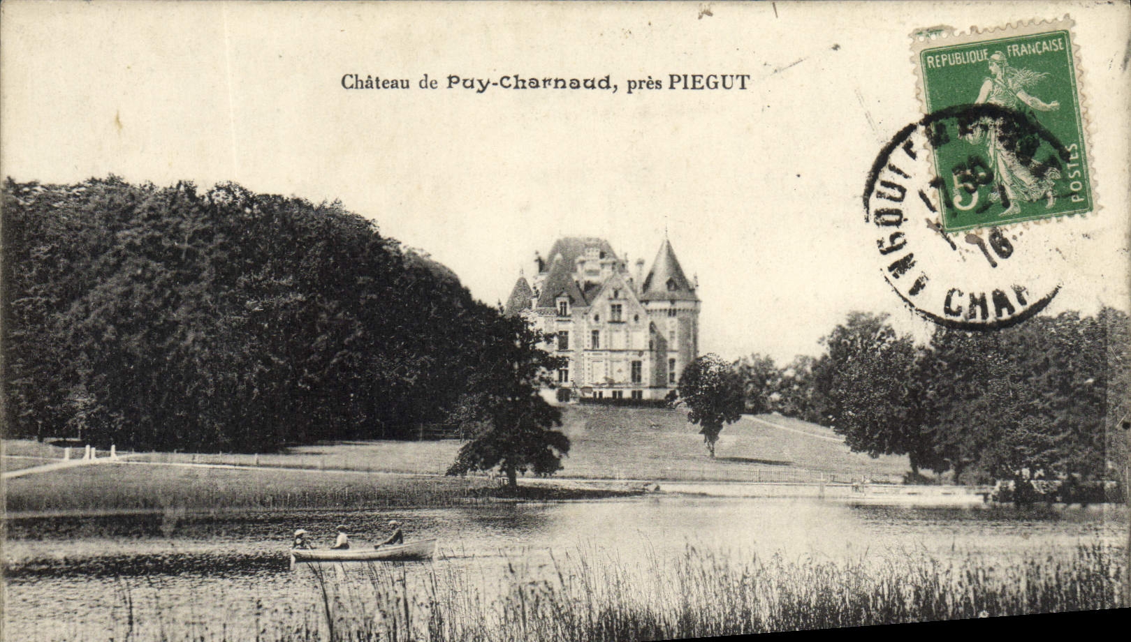 VINTAGE POSTCARD Castle of Puy Charnoud close Piegut