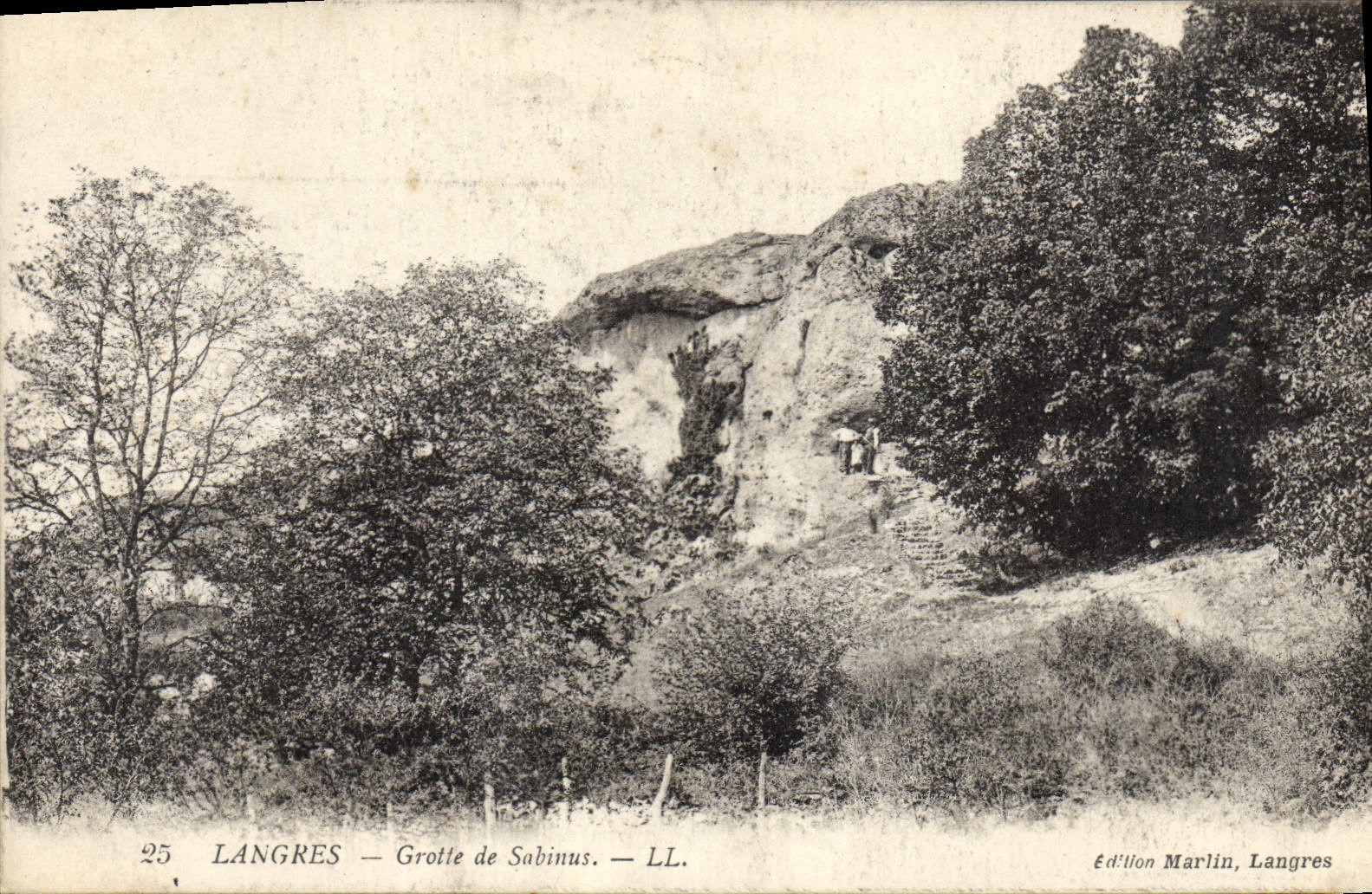 VINTAGE POSTCARD Langres Cave of Sabinus