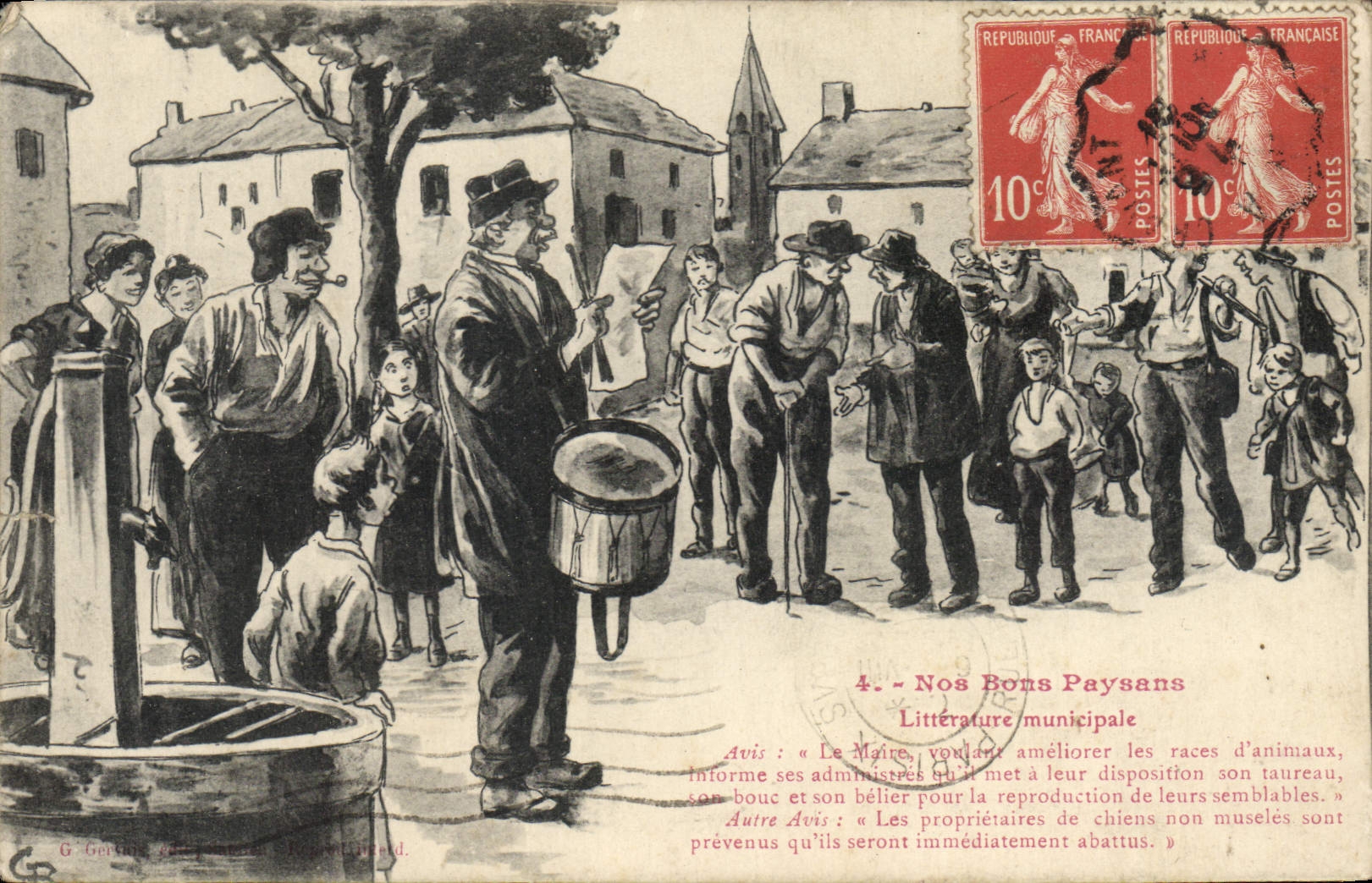 CPA Nos Bons Paysans Litterature municipale