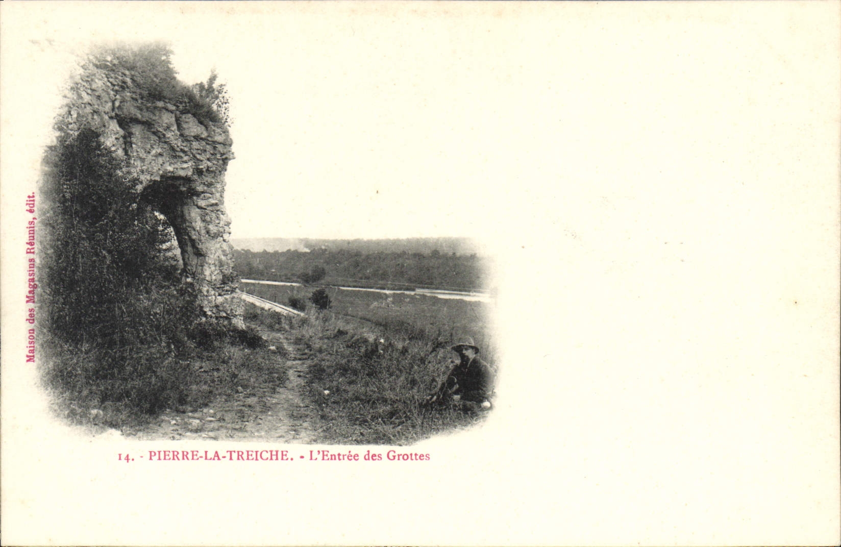 VINTAGE POSTCARD Pierre Treiche the Entry of the Caves