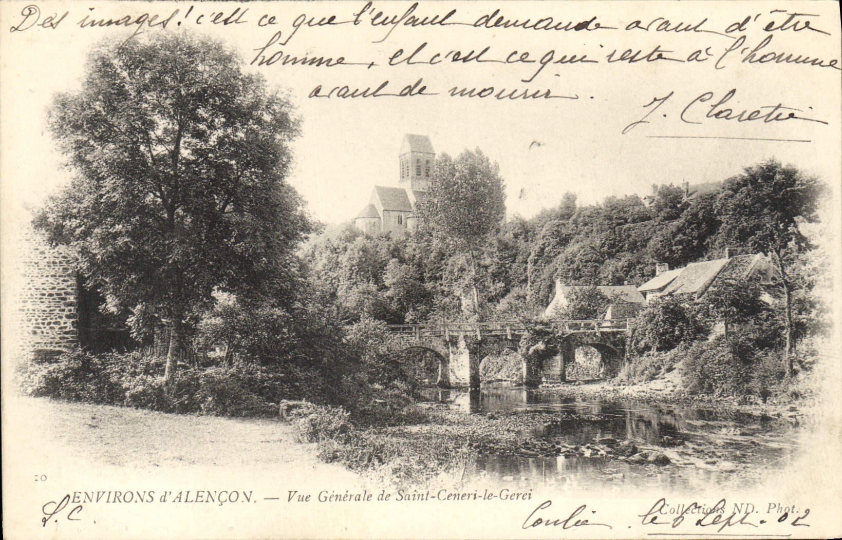 CPA Environs d'Alencon Vue Generale de Saint Ceneri le Gerei