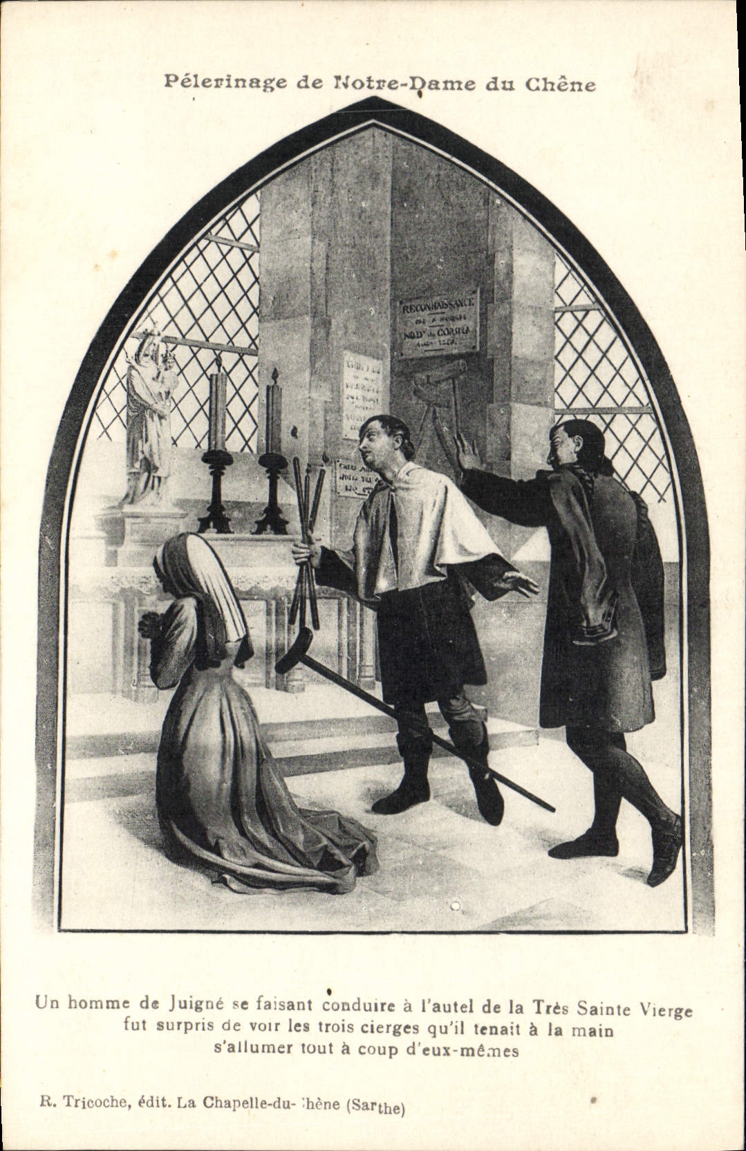 VINTAGE POSTCARD Pilgrimage of Notre Dame of the Oak