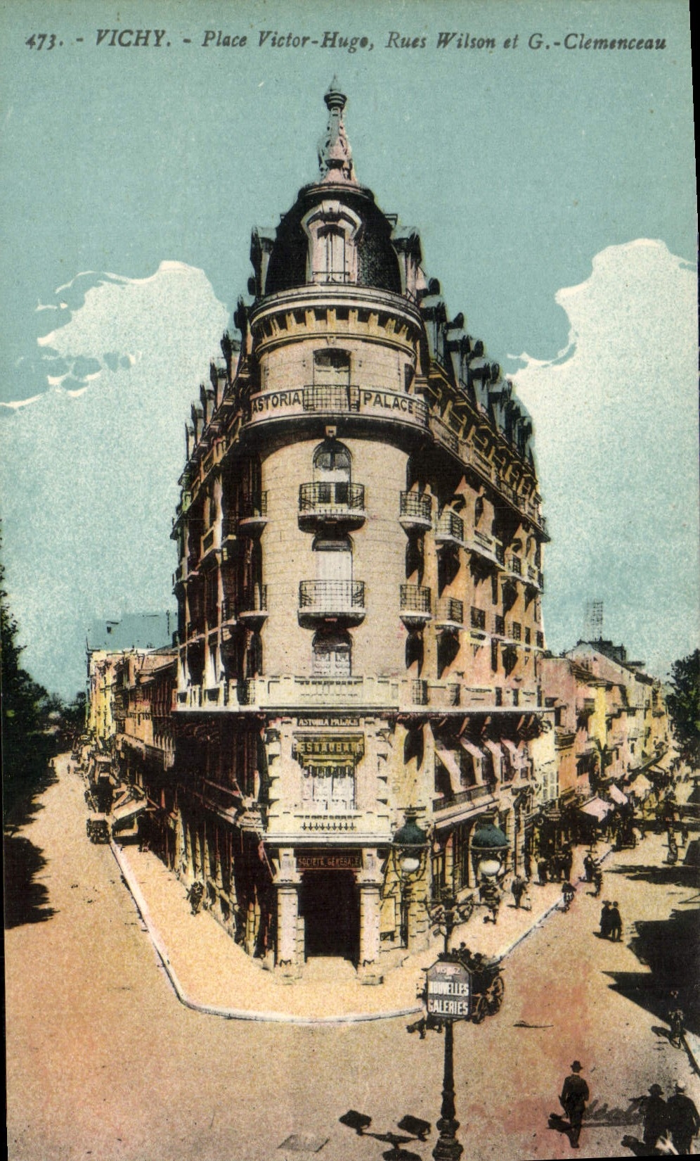 CPA Vichy Place Victor Hugo Rues Wilson et Clememceau