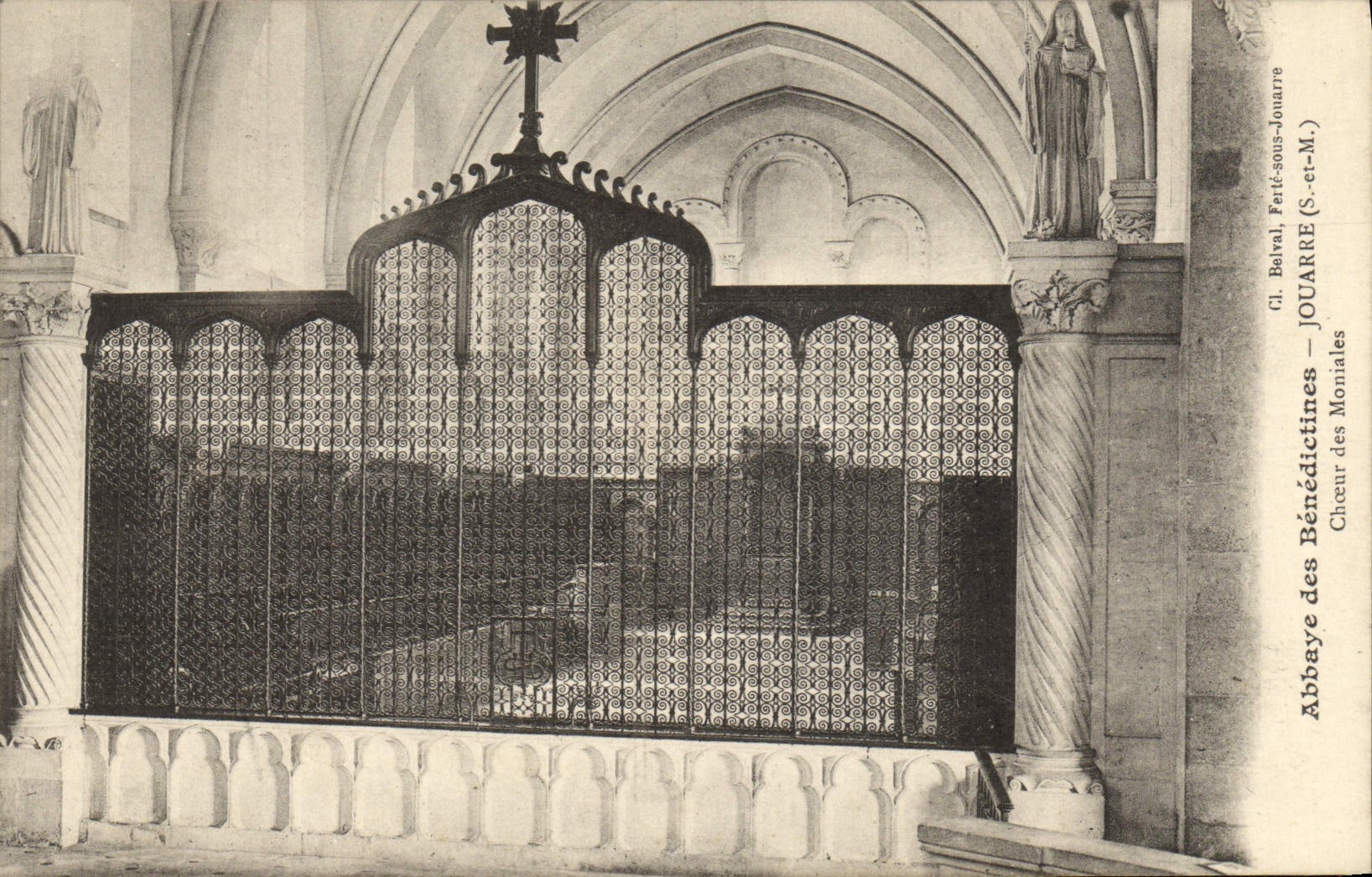 VINTAGE POSTCARD Abbey Of Benedictines Jouarre Chorus Of Moniales