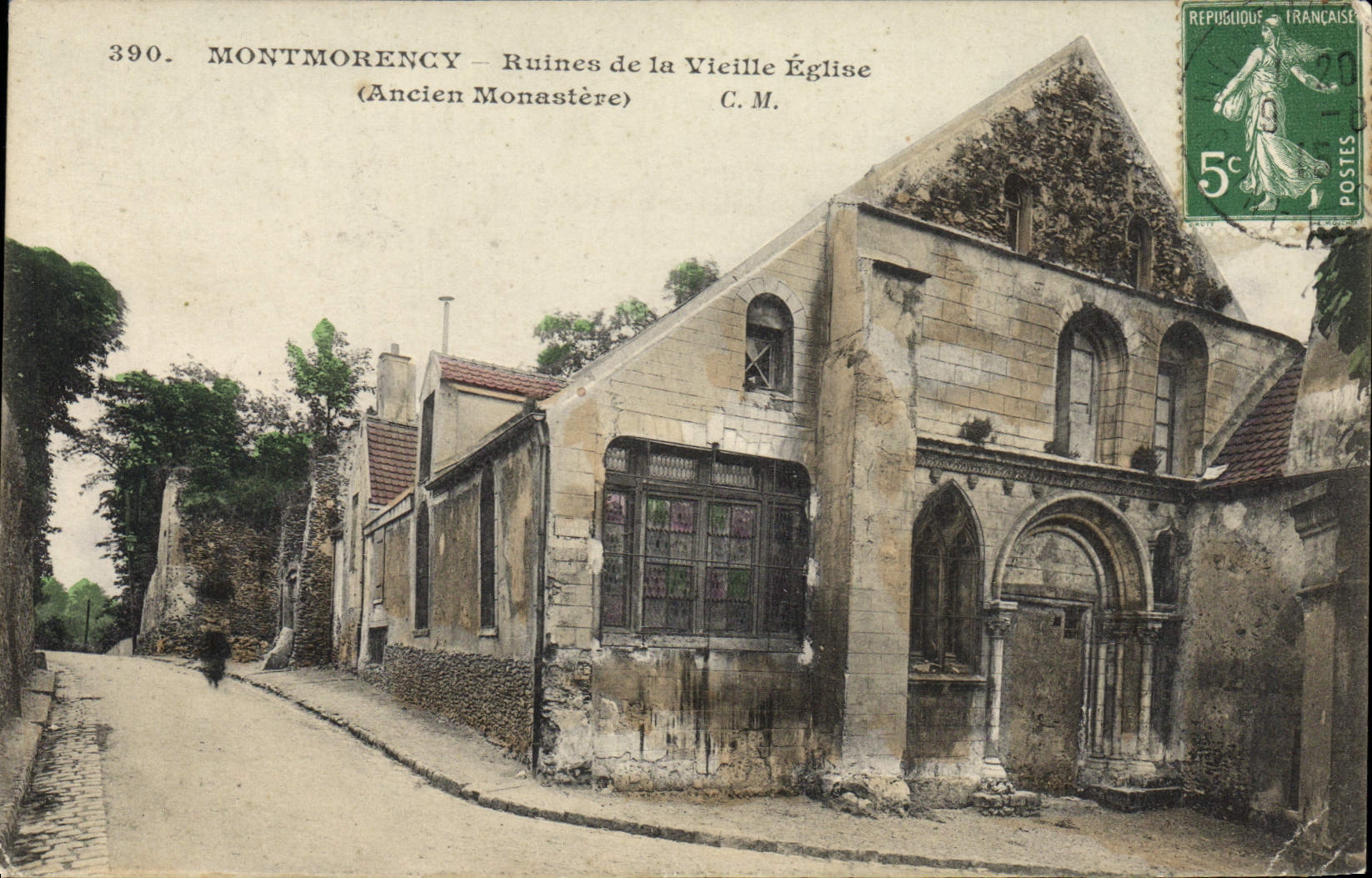 VINTAGE POSTCARD Montmorency Ruins Of the Old Church Old monastery