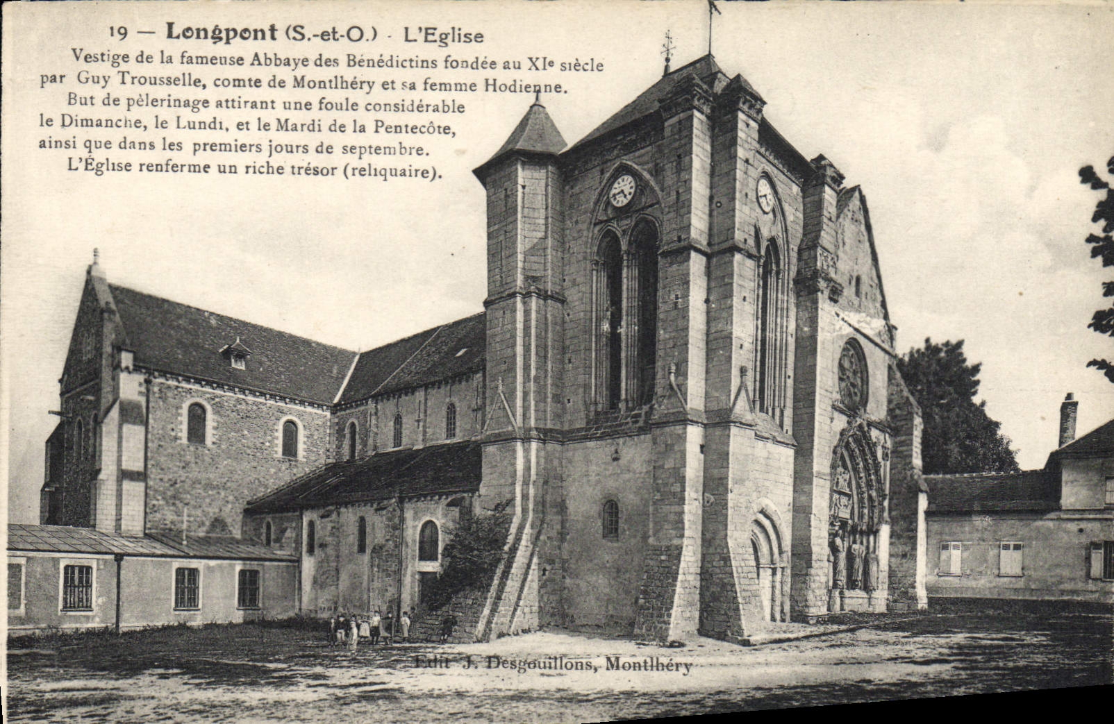 CPA Longpont L'Eglise Vestige De La Fameuse Abbaye Des Benedictins 