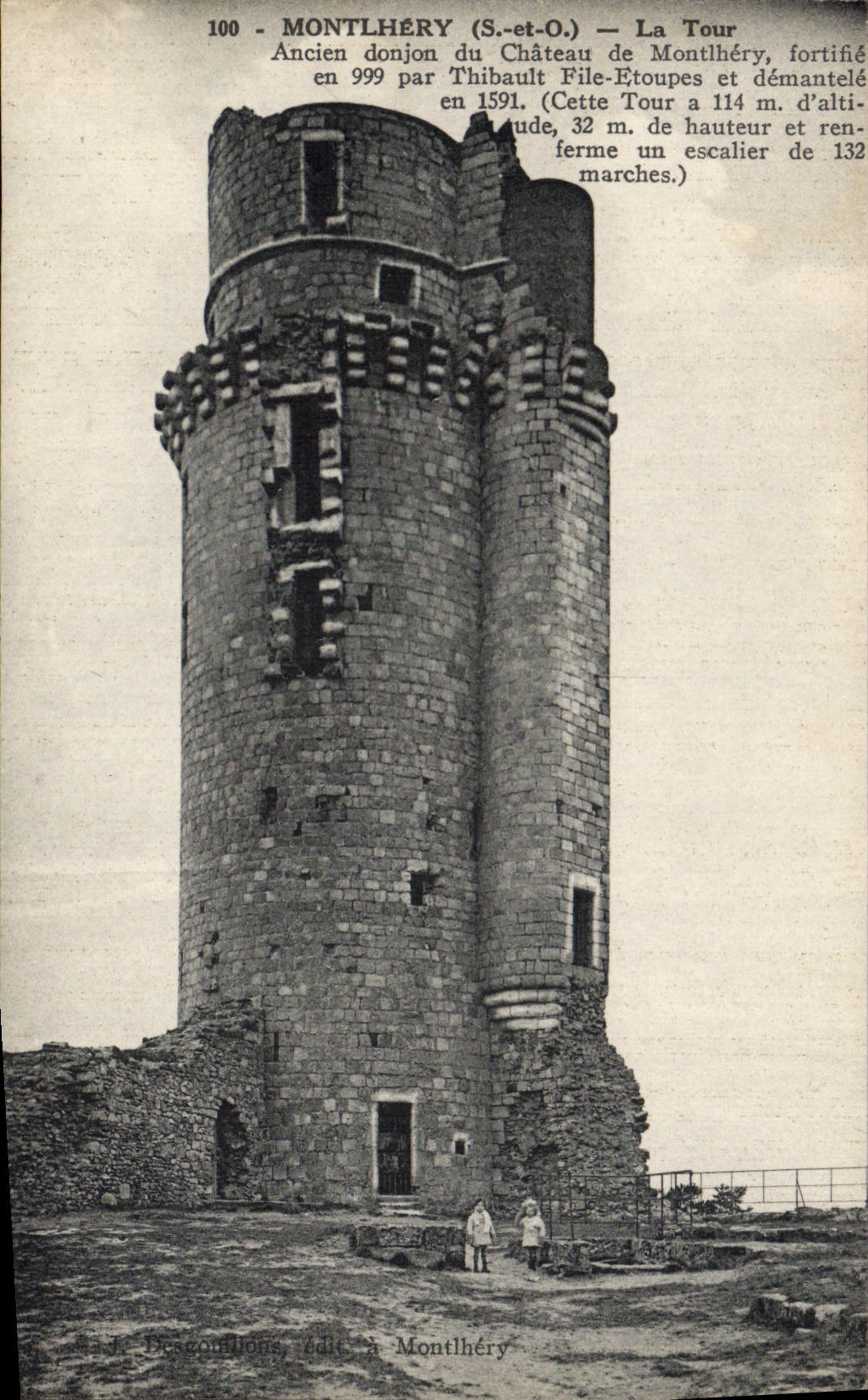 CPA Montlhery La Tour Ancien Donjon Du Chateau De Montlhery